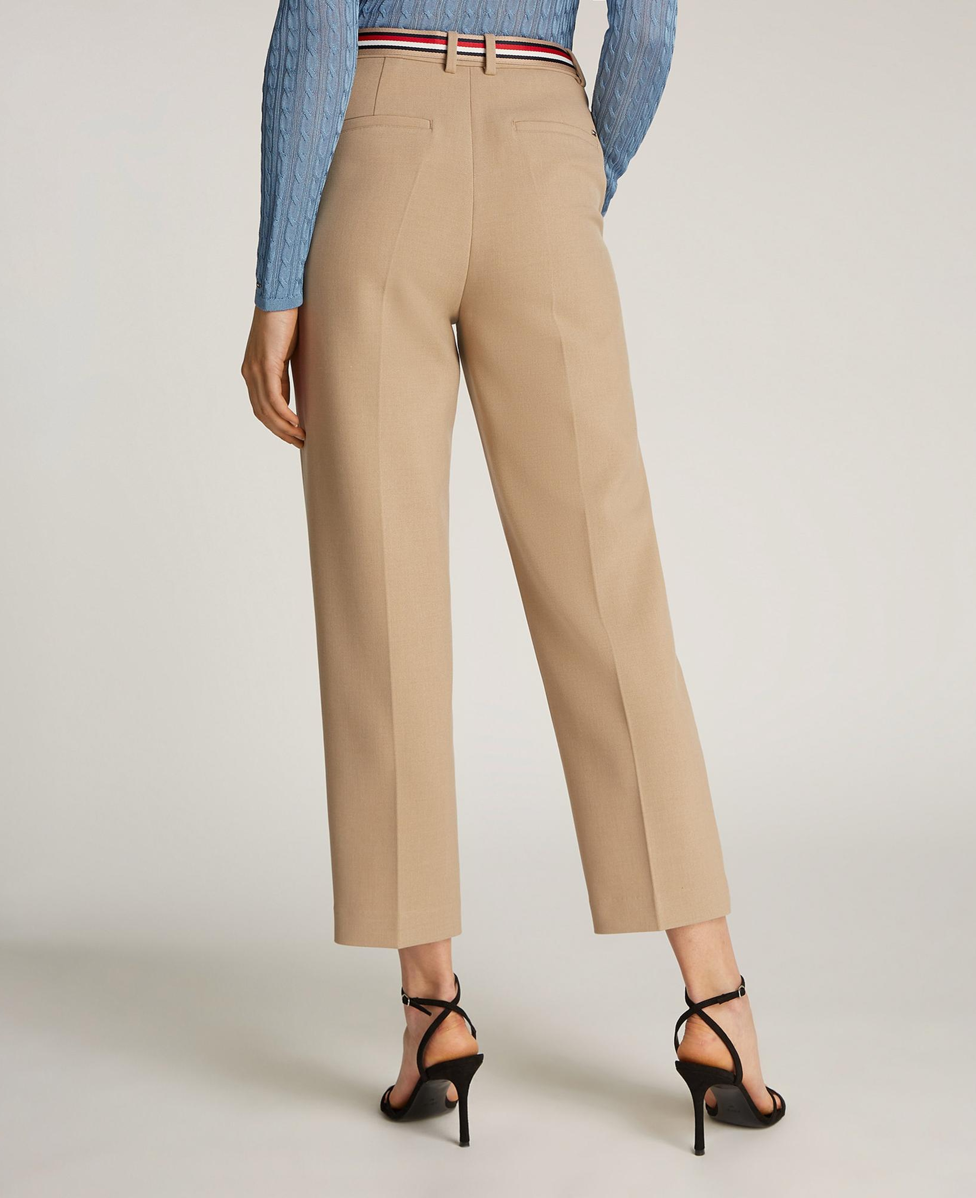 Tommy Hilfiger Punto Slim Straight Kadın Bej Pantolon