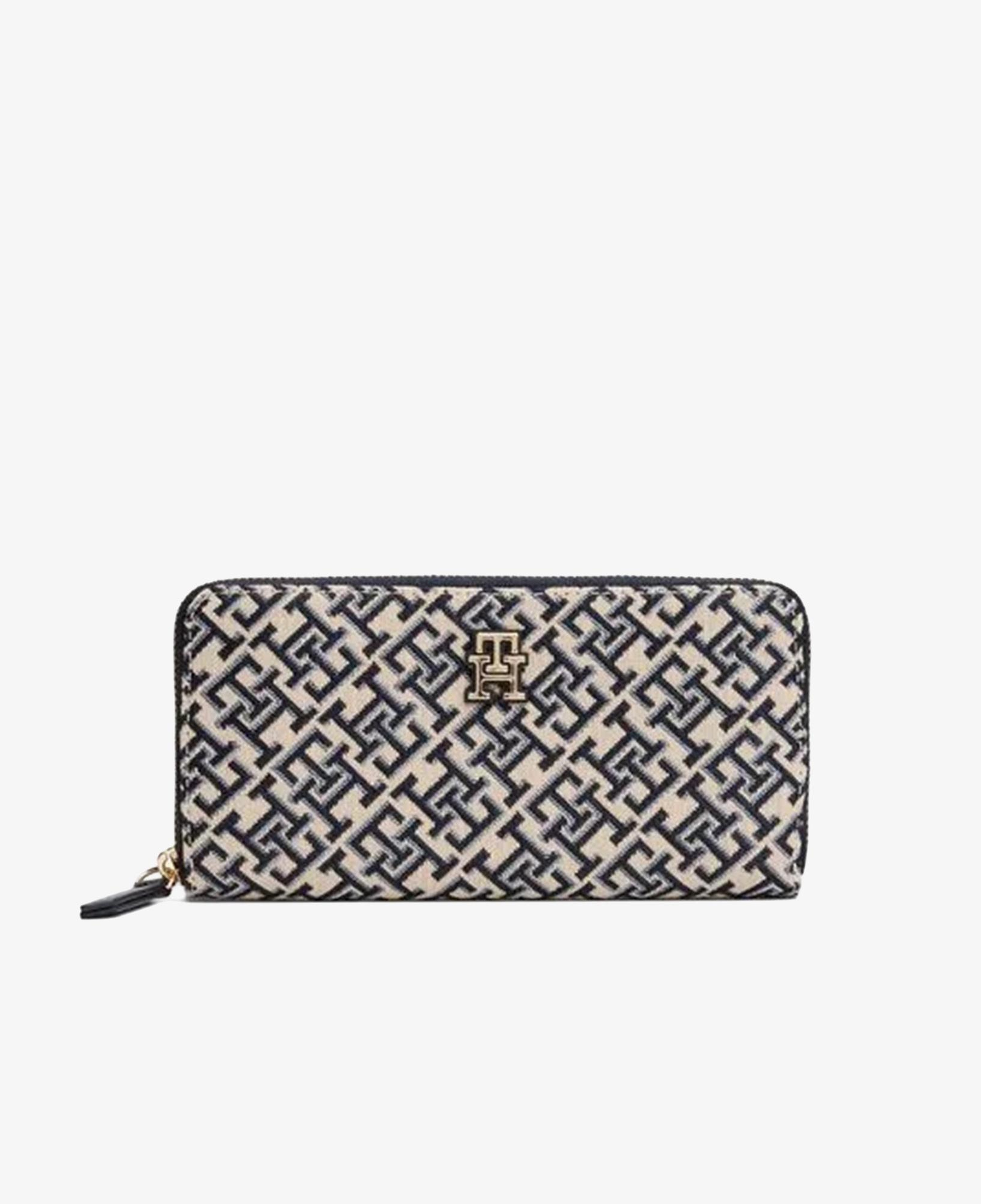 Tommy Hilfiger Jacquard Med Kadın Mavi Cüzdan