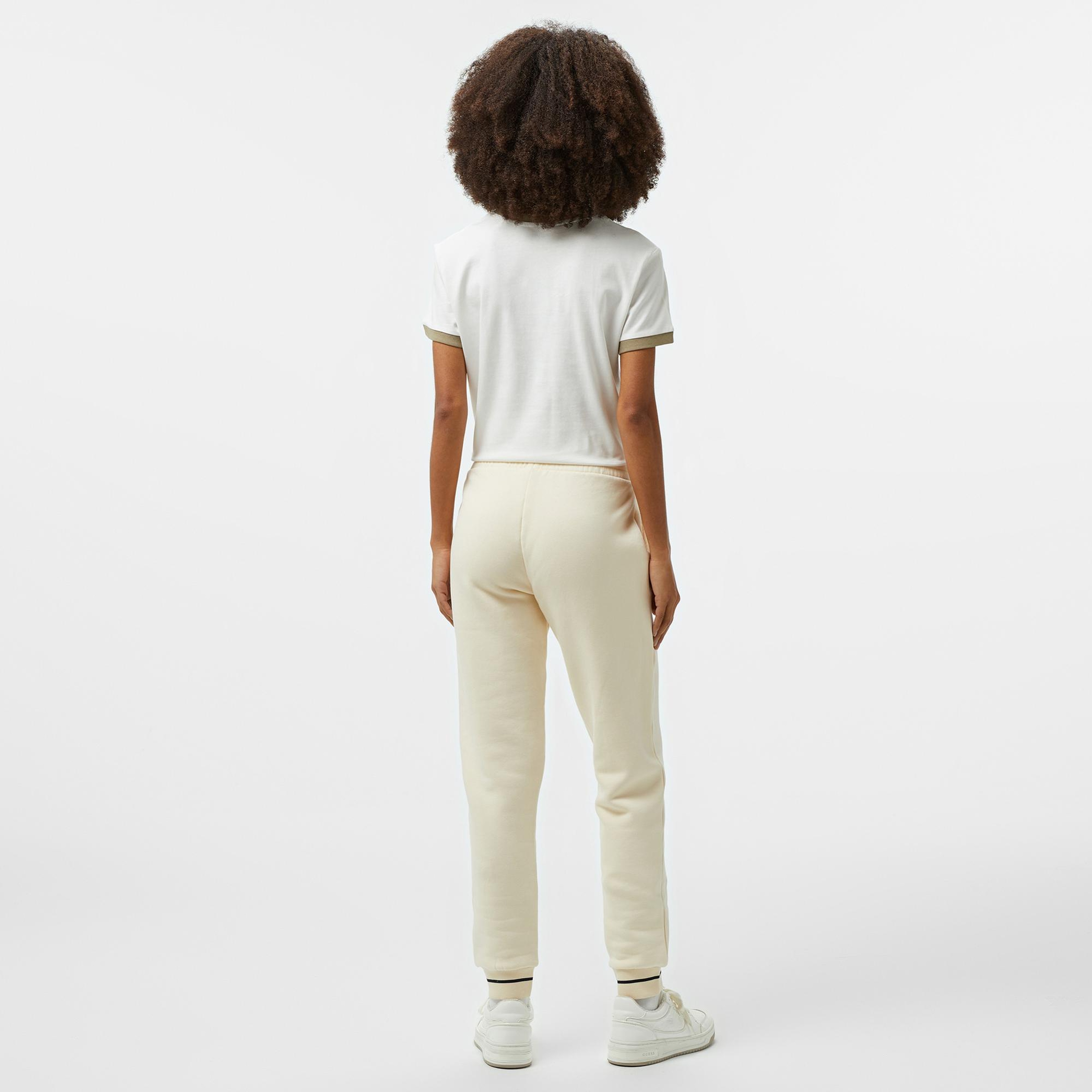 Guess Nia Jogger Fleece 425 Kadın Beyaz Eşofman Altı