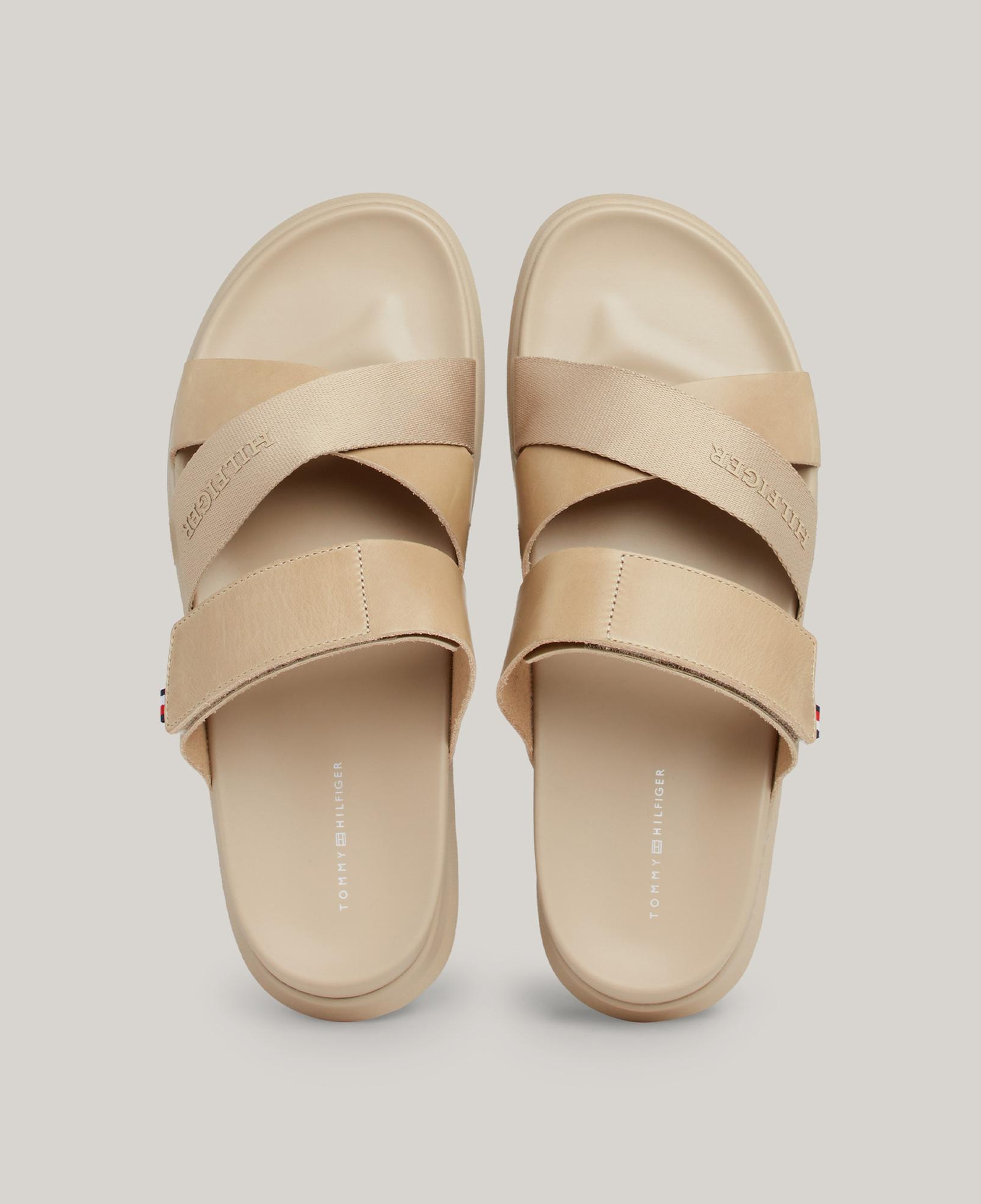Tommy Hilfiger Çapraz Askılı Erkek Bej Sandalet