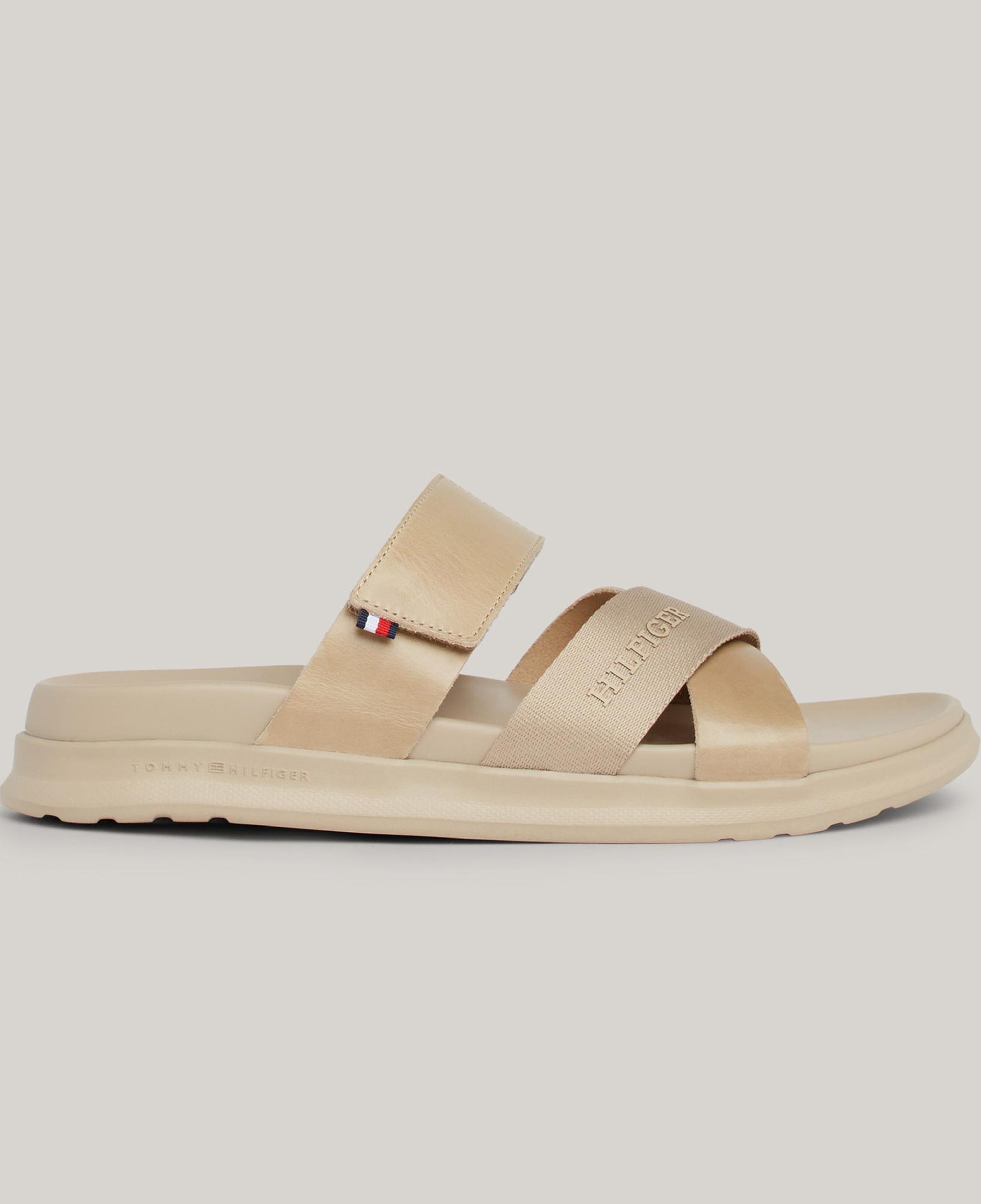 Tommy Hilfiger Çapraz Askılı Erkek Bej Sandalet