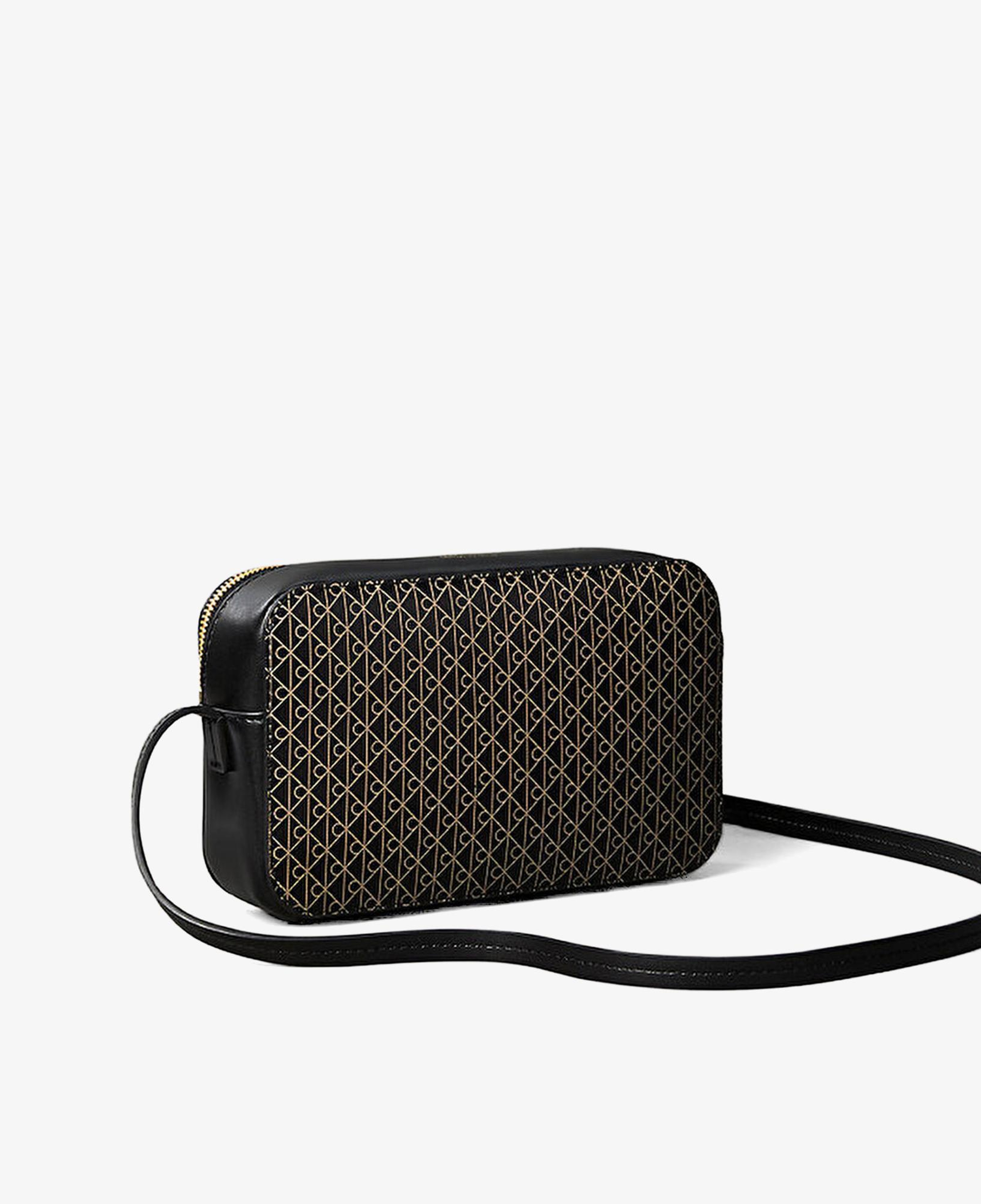 Calvin Klein Emblem Elongated Camera Kadın Siyah Çapraz Çanta