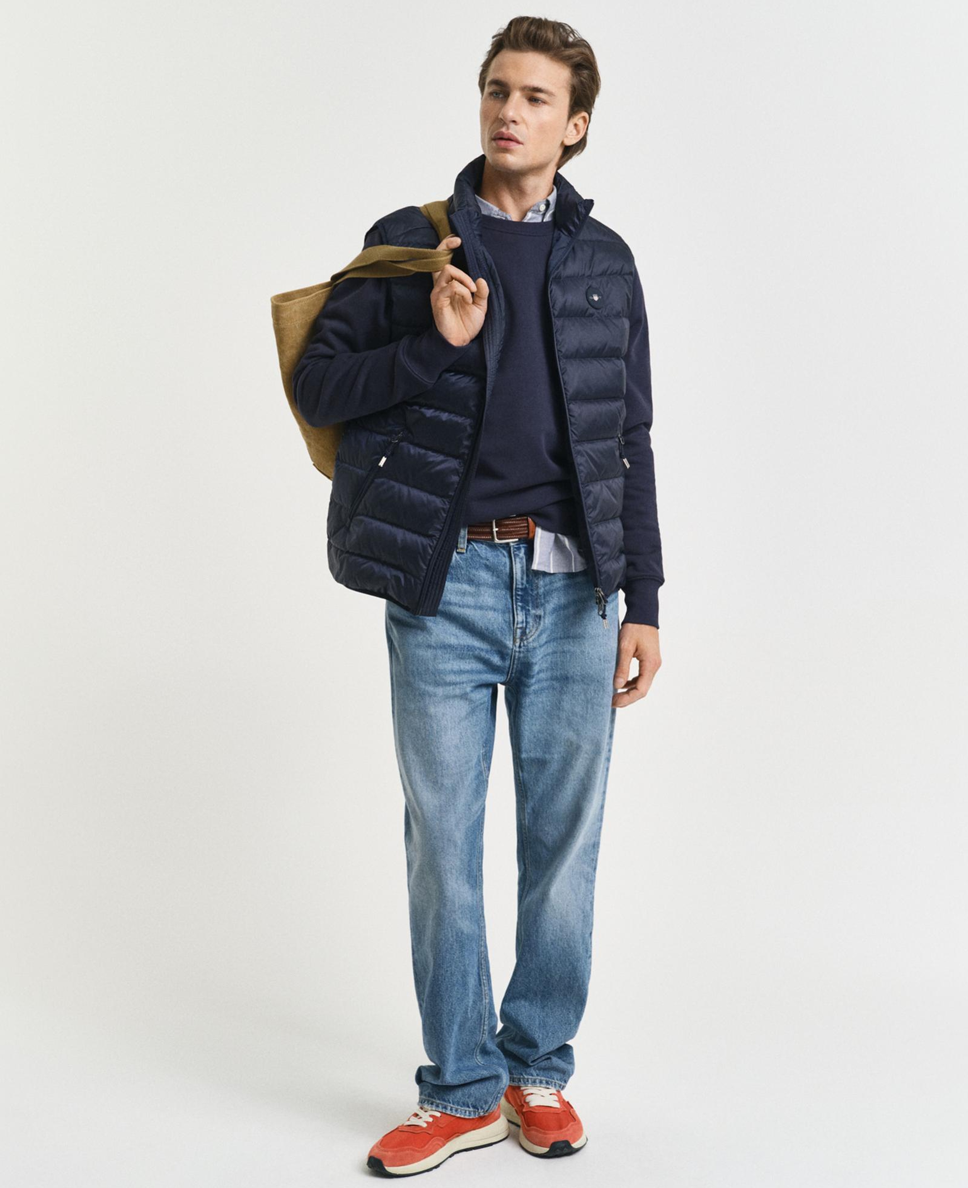 Gant Erkek Lacivert Regular Fit Bisiklet Yaka Sweatshirt