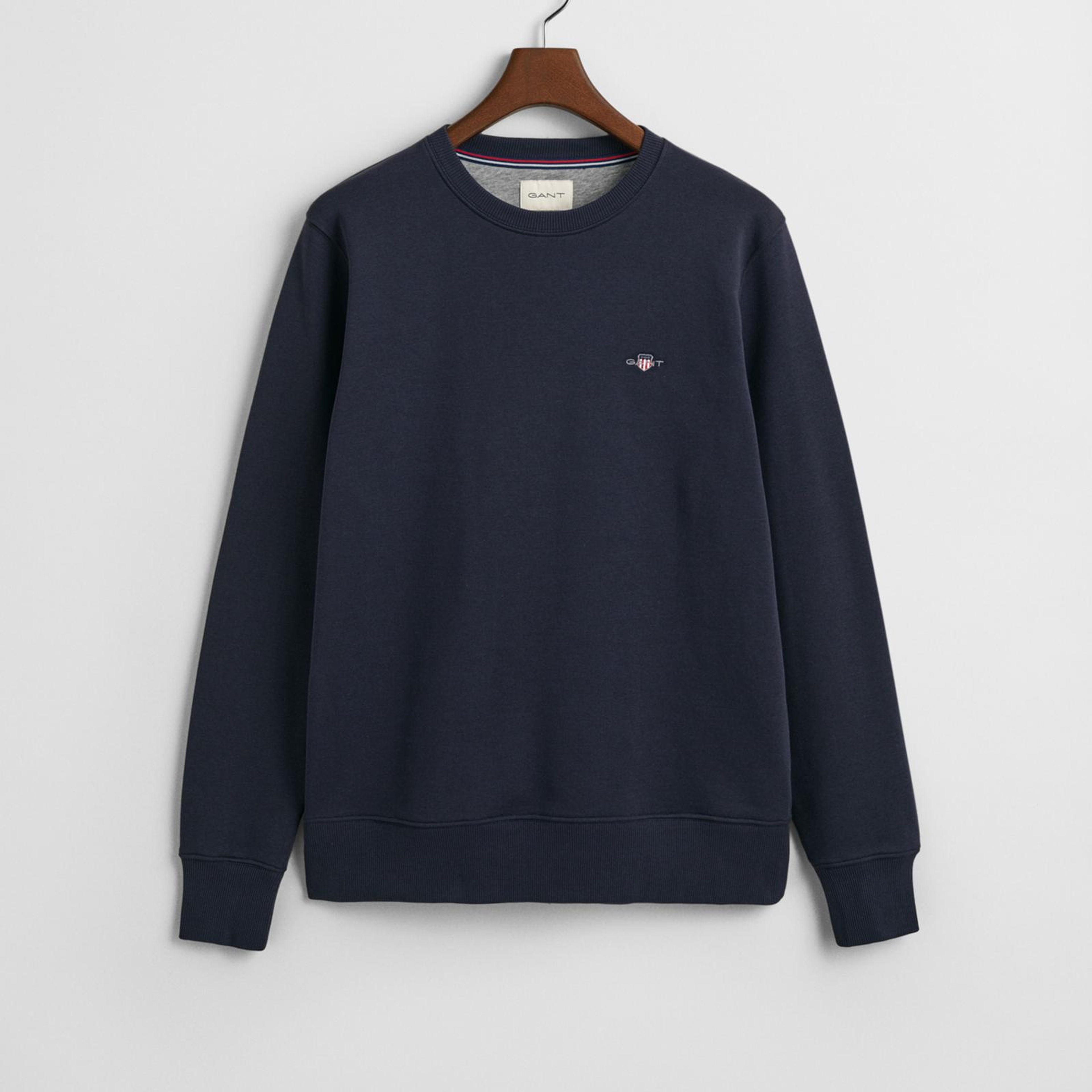 Gant Erkek Lacivert Regular Fit Bisiklet Yaka Sweatshirt