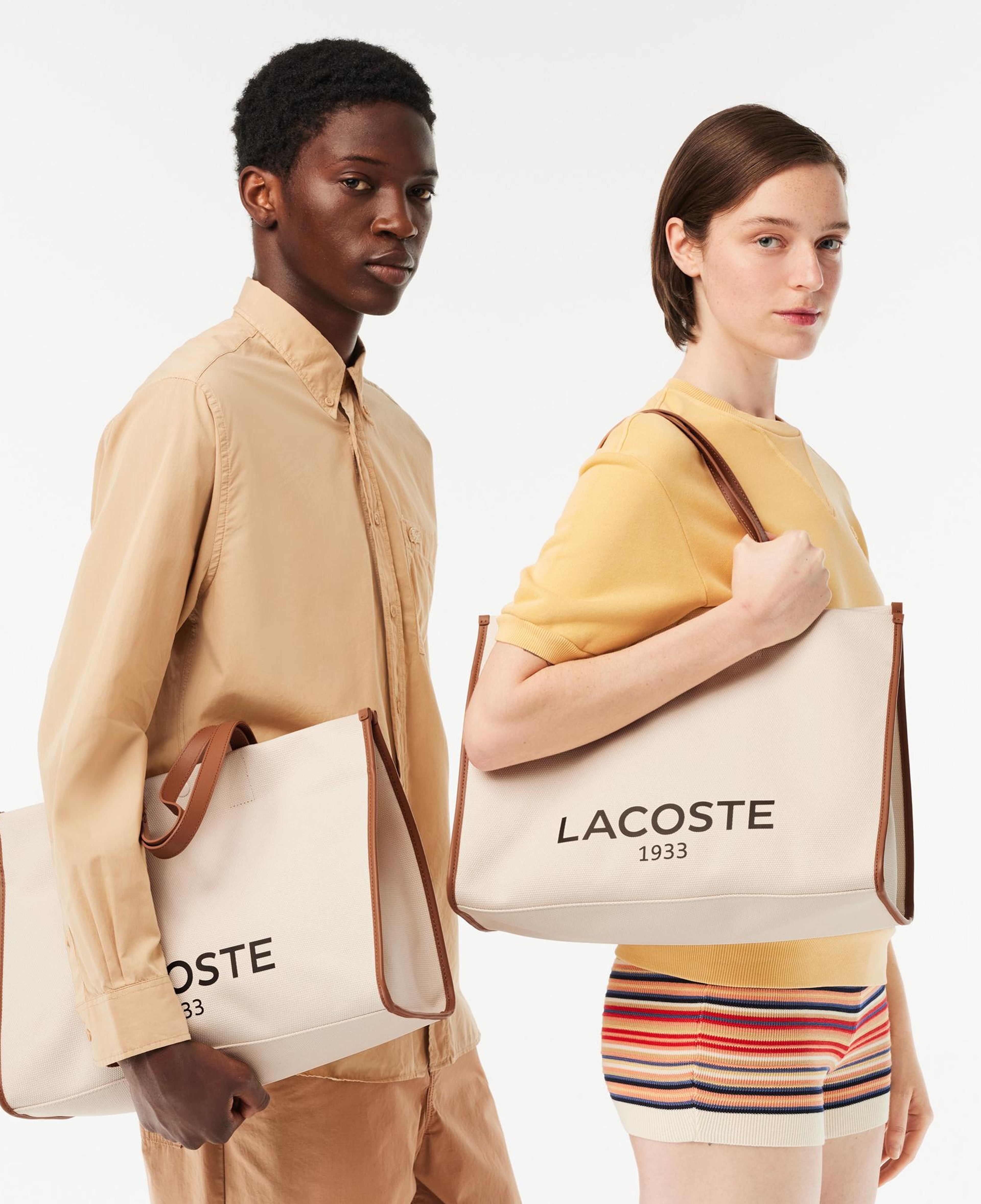Lacoste Heritage Canvas Unisex Bej Omuz Çantası