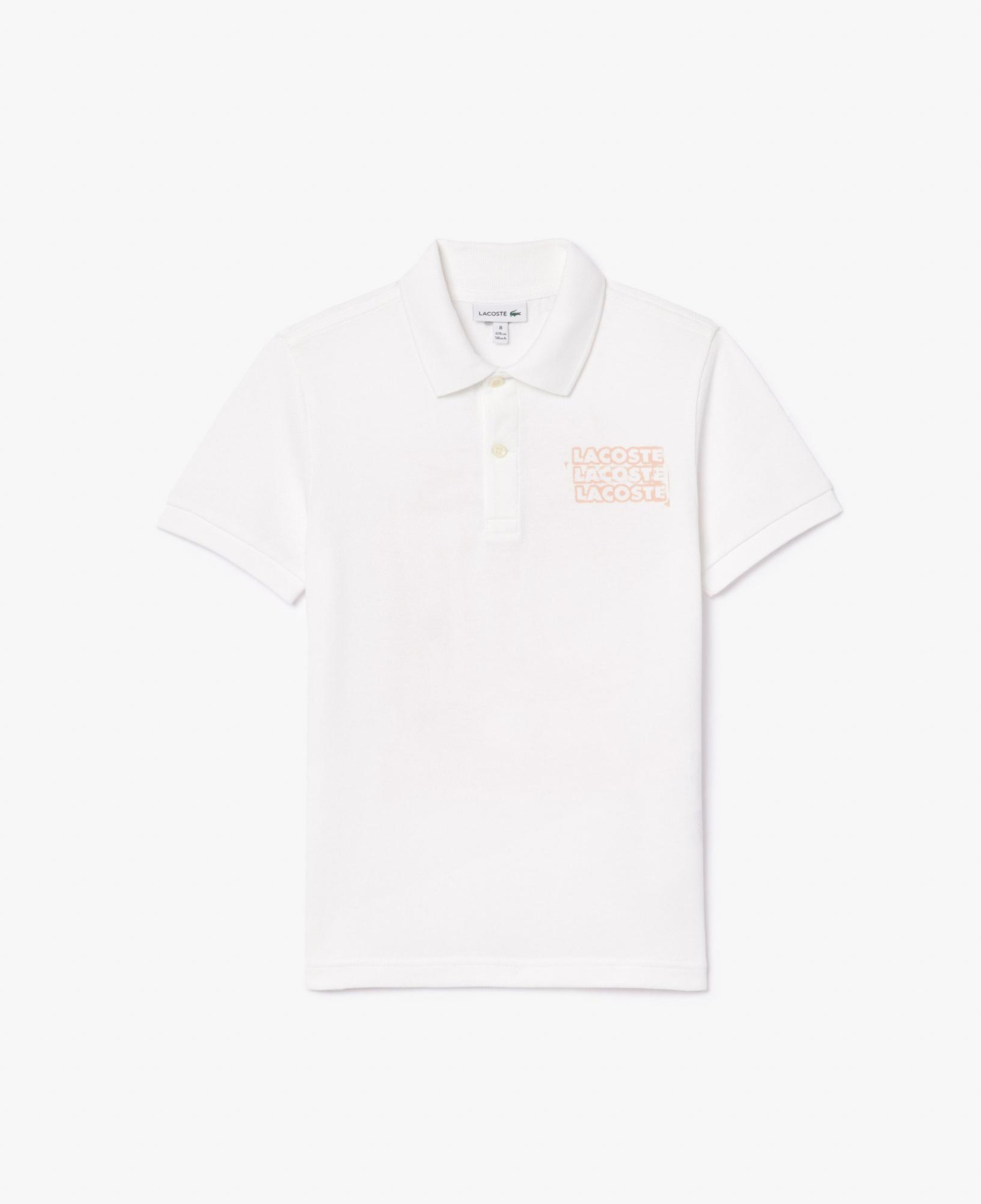 Lacoste Çocuk Baskılı Beyaz Polo