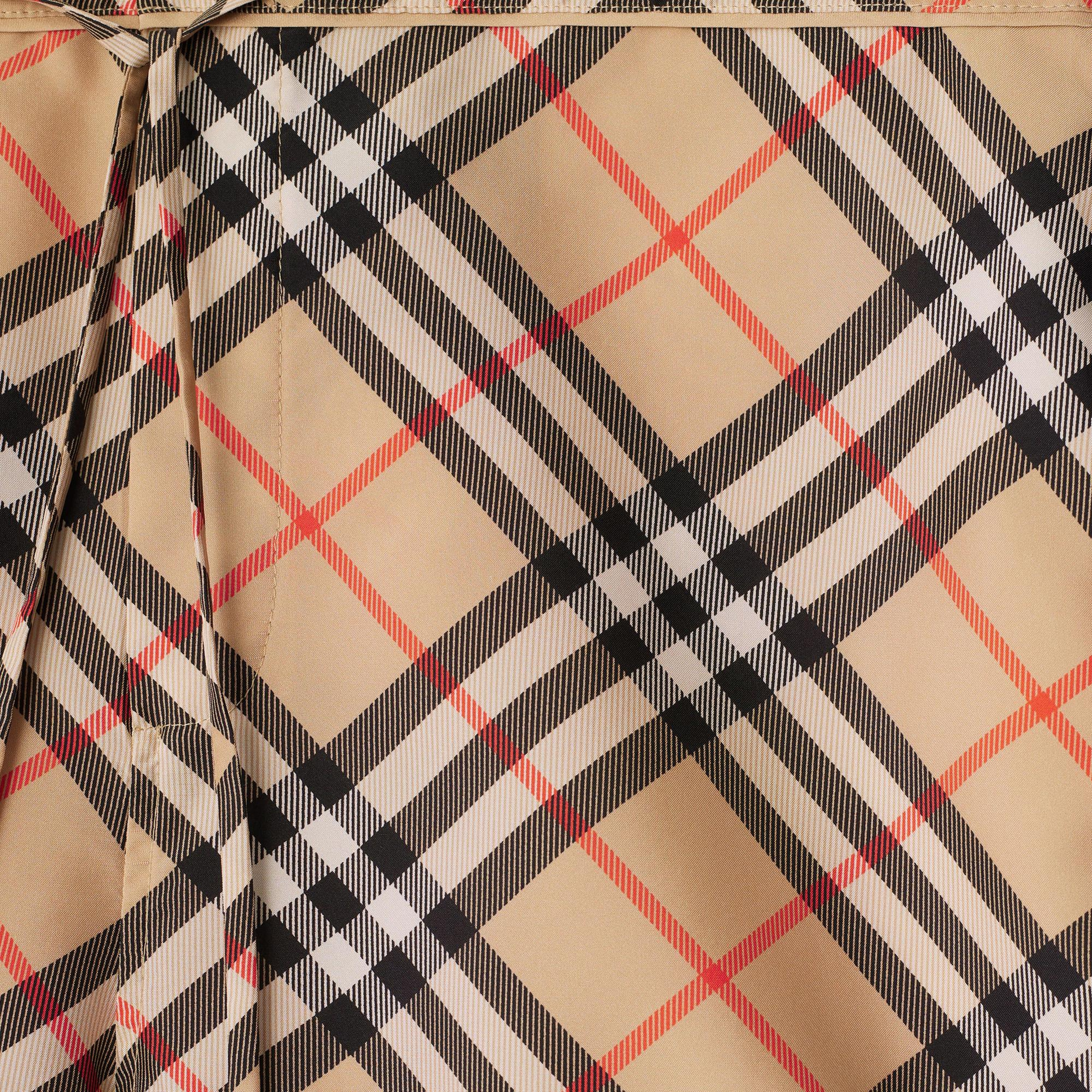 Burberry Check İpek Kadın Bej Şort