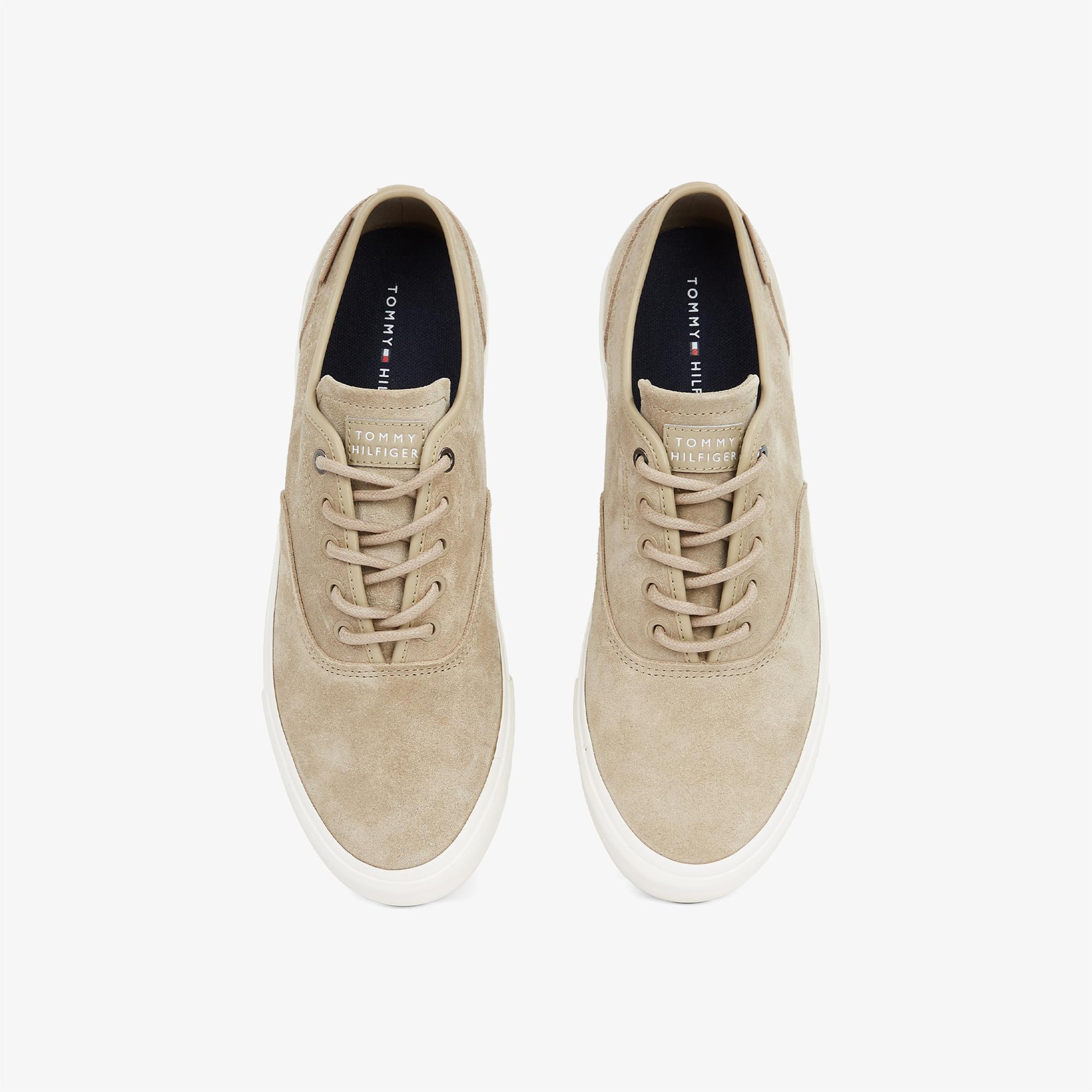 Tommy Hilfiger Low Oxford Suede Erkek Bej Sneaker