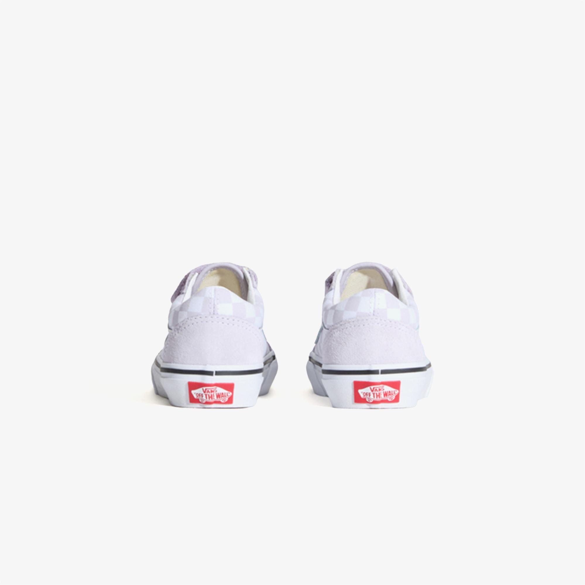 Vans Old Skool V Checkered Çocuk Mor Sneaker