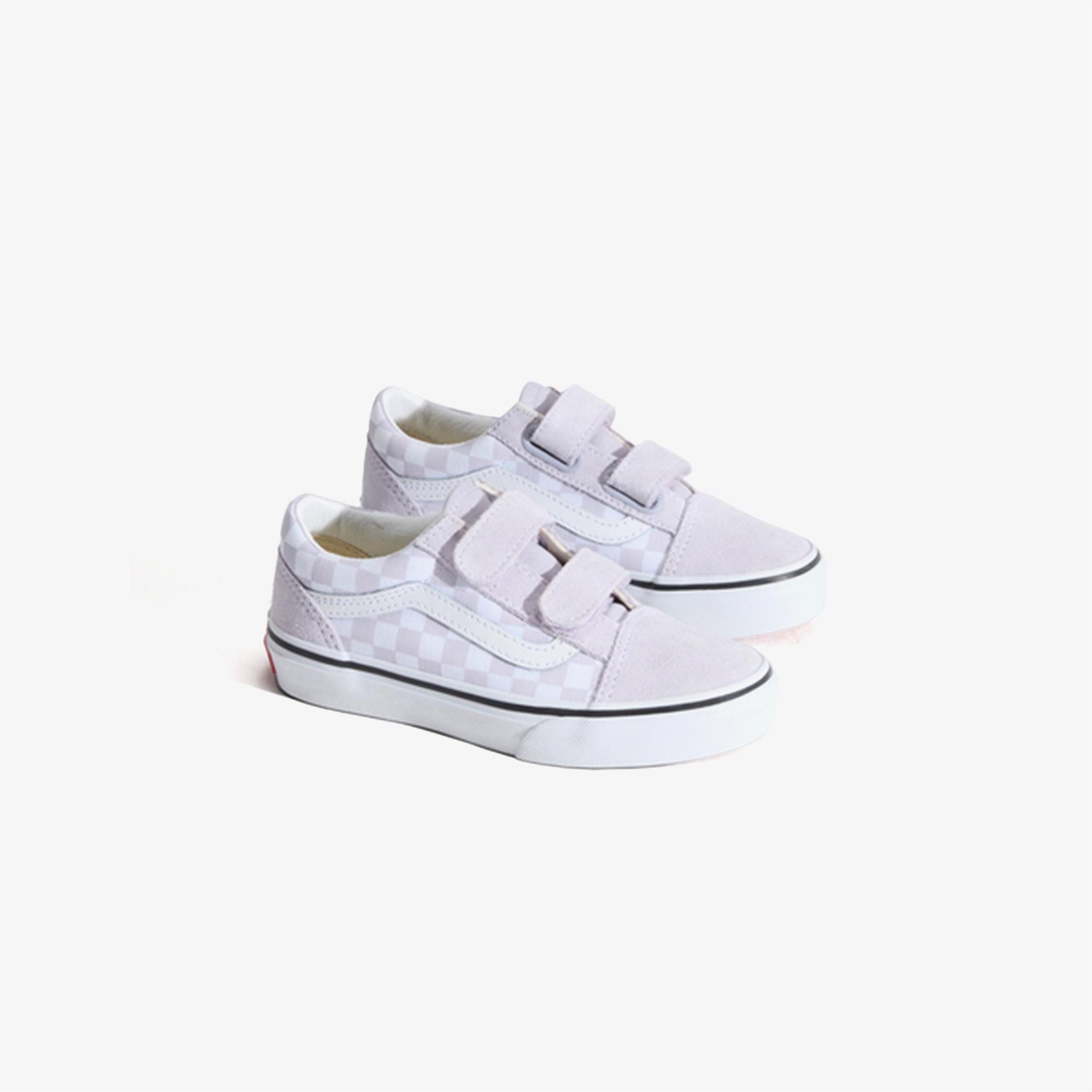 Vans Old Skool V Checkered Çocuk Mor Sneaker