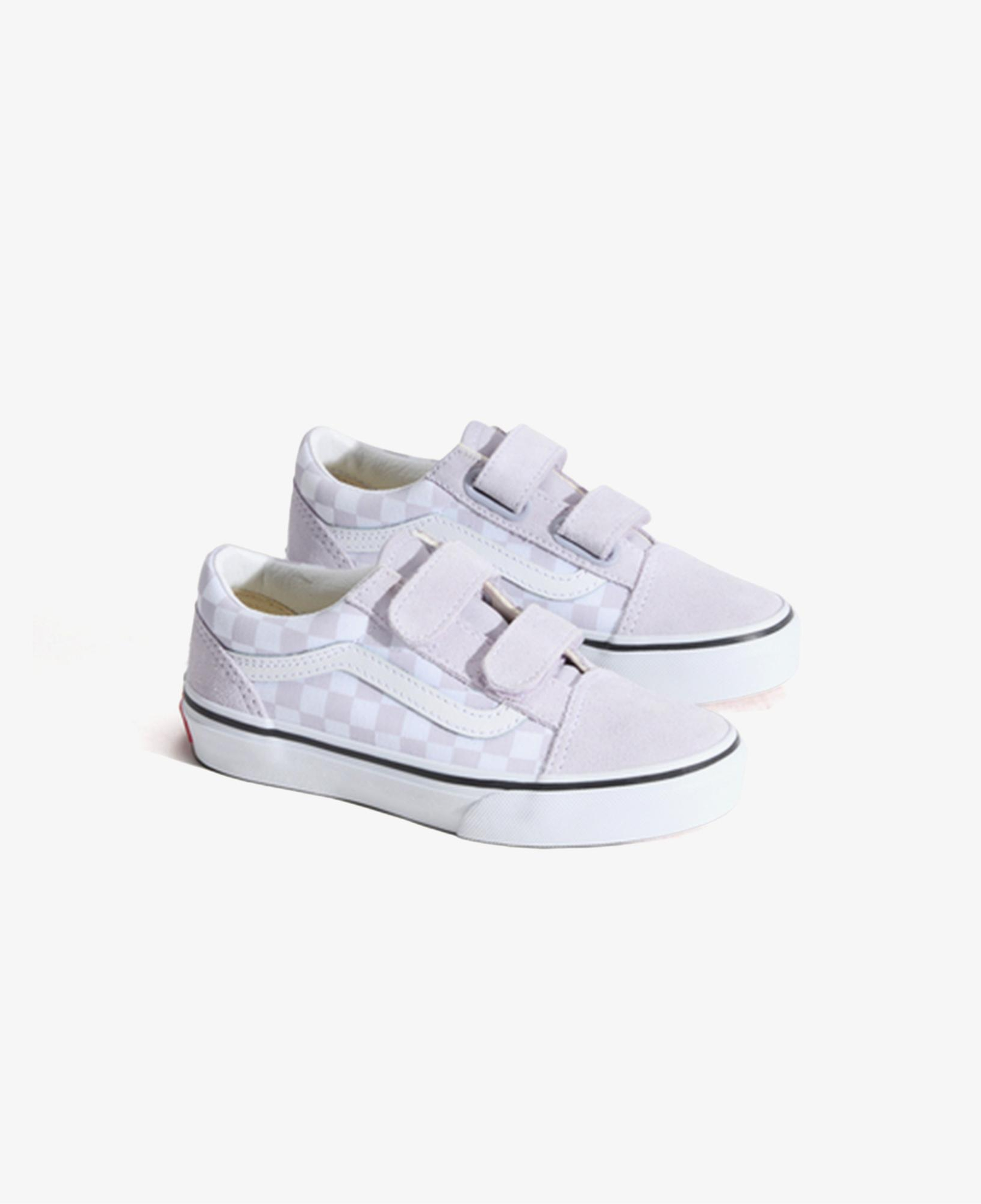 Vans Old Skool V Checkered Çocuk Mor Sneaker