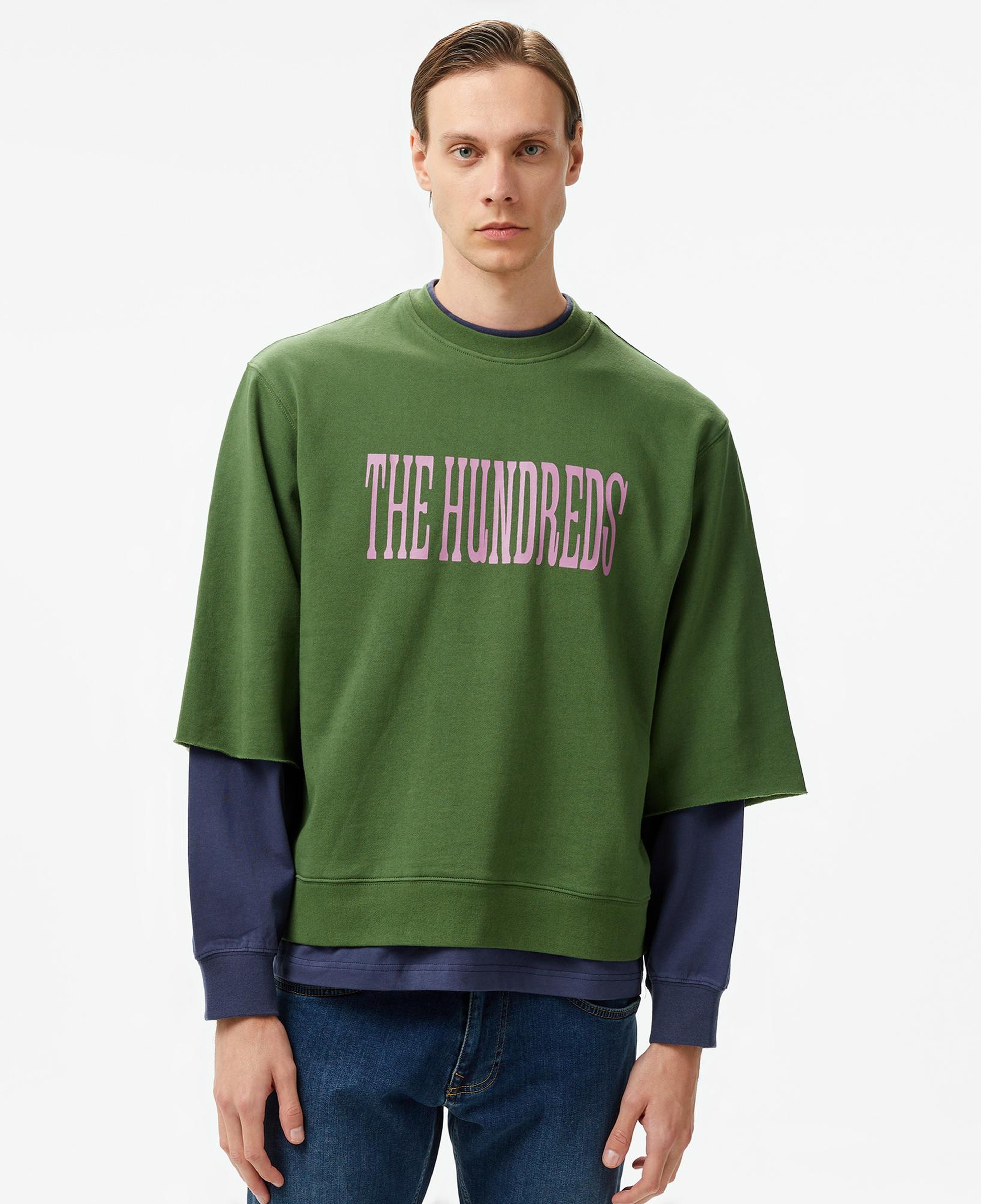 The Hundreds Layer Crewneck Erkek Yeşil Sweatshirt