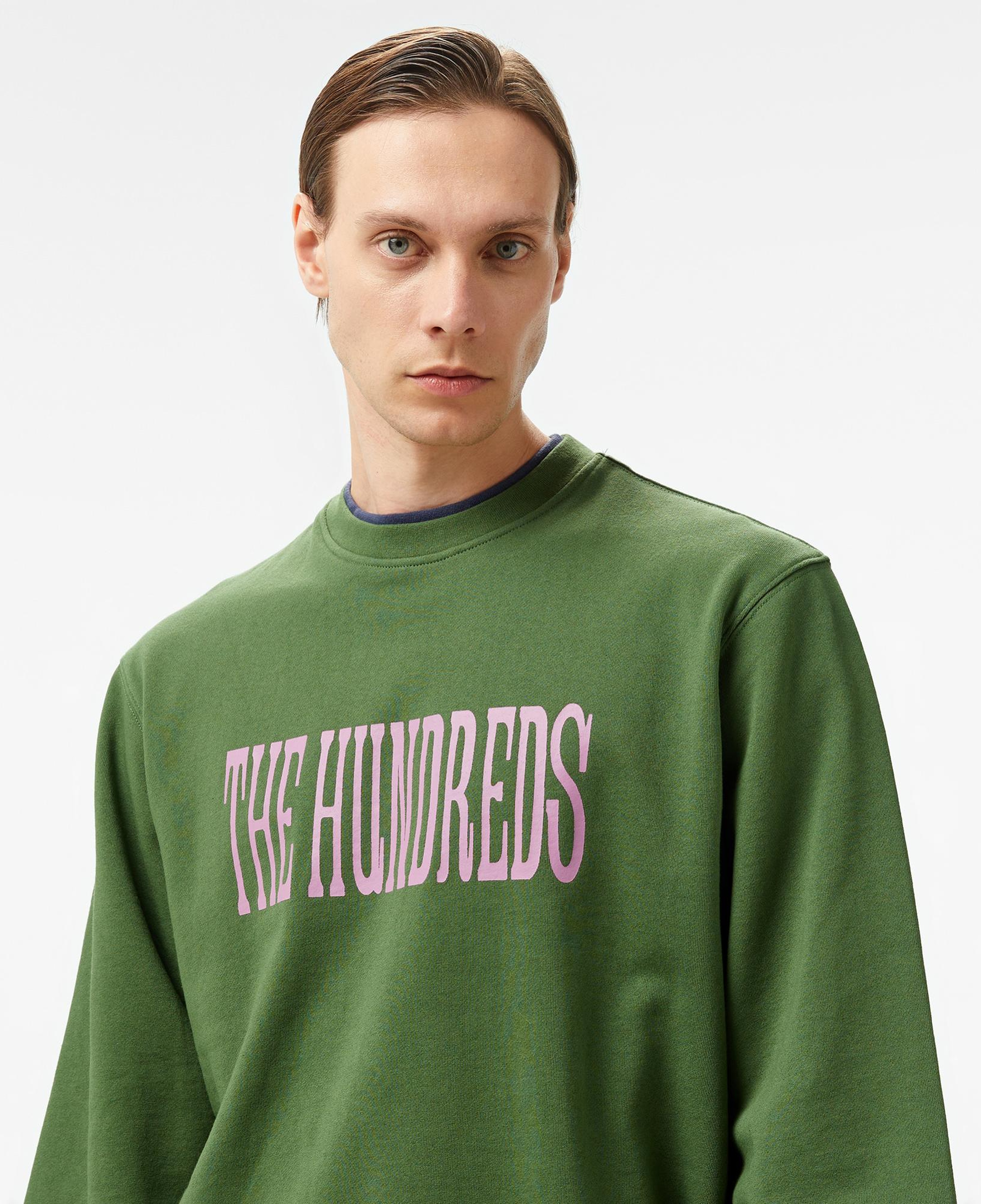 The Hundreds Layer Crewneck Erkek Yeşil Sweatshirt