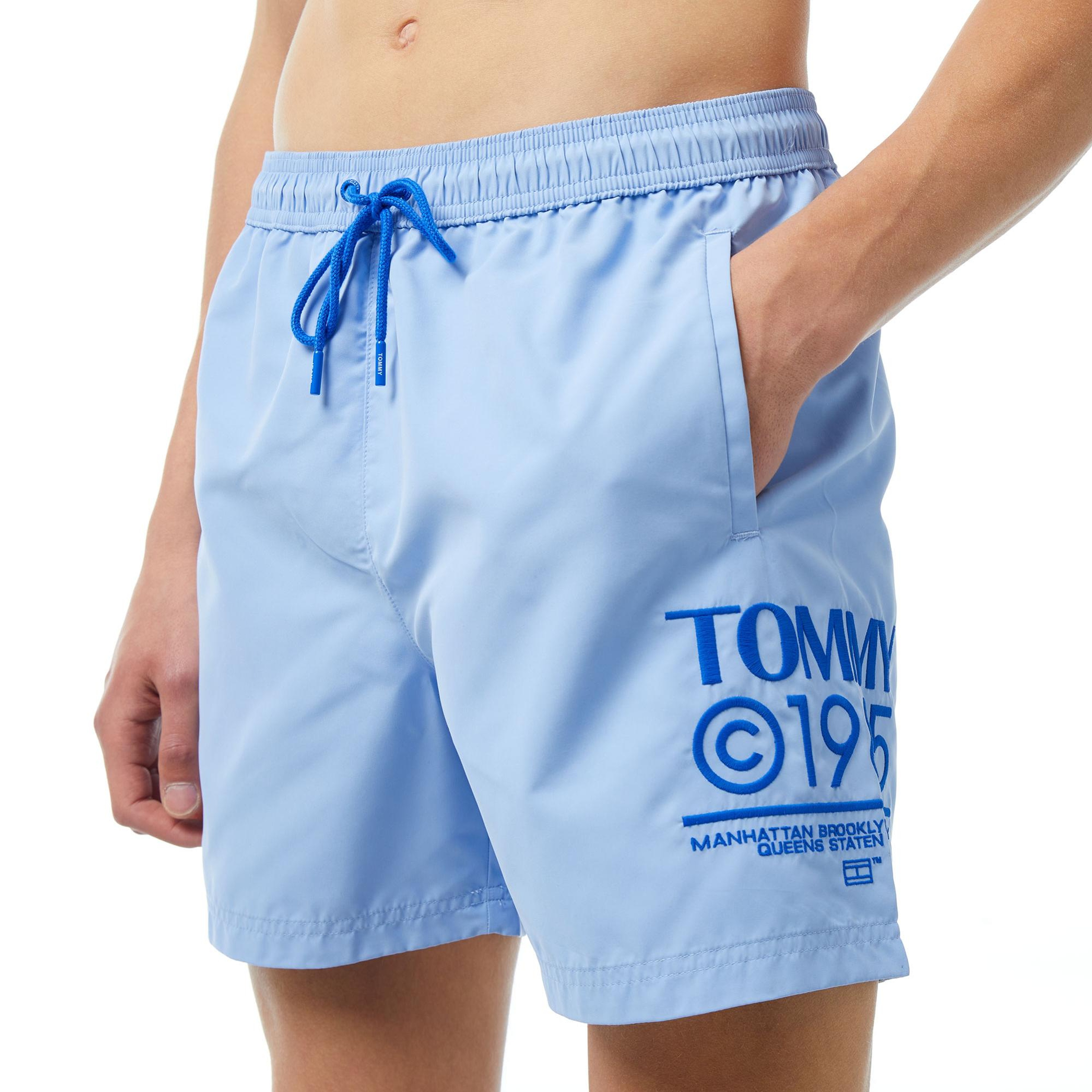 Tommy Jeans Medium Drawstring Erkek Mavi Mayo Şort