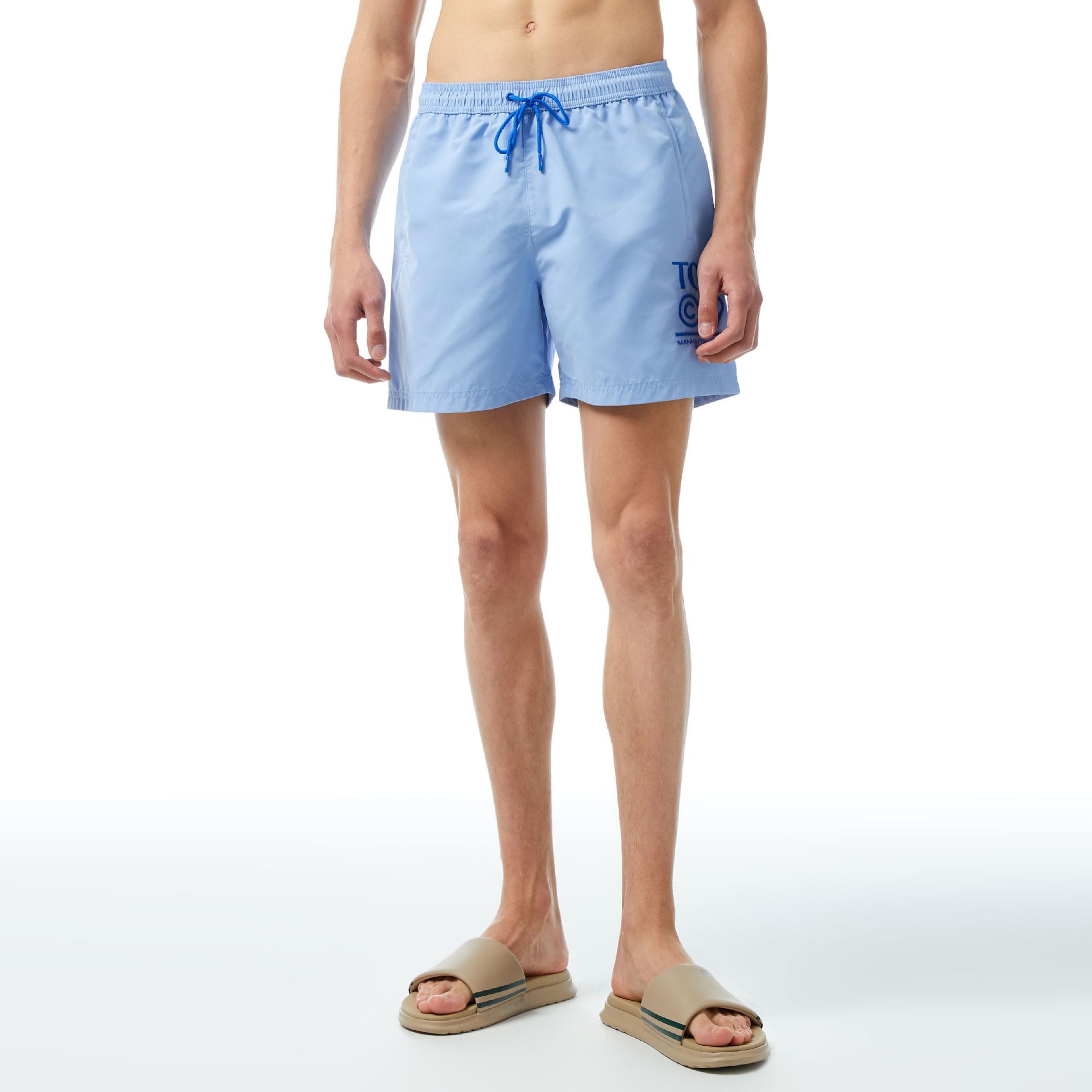 Tommy Jeans Medium Drawstring Erkek Mavi Mayo Şort