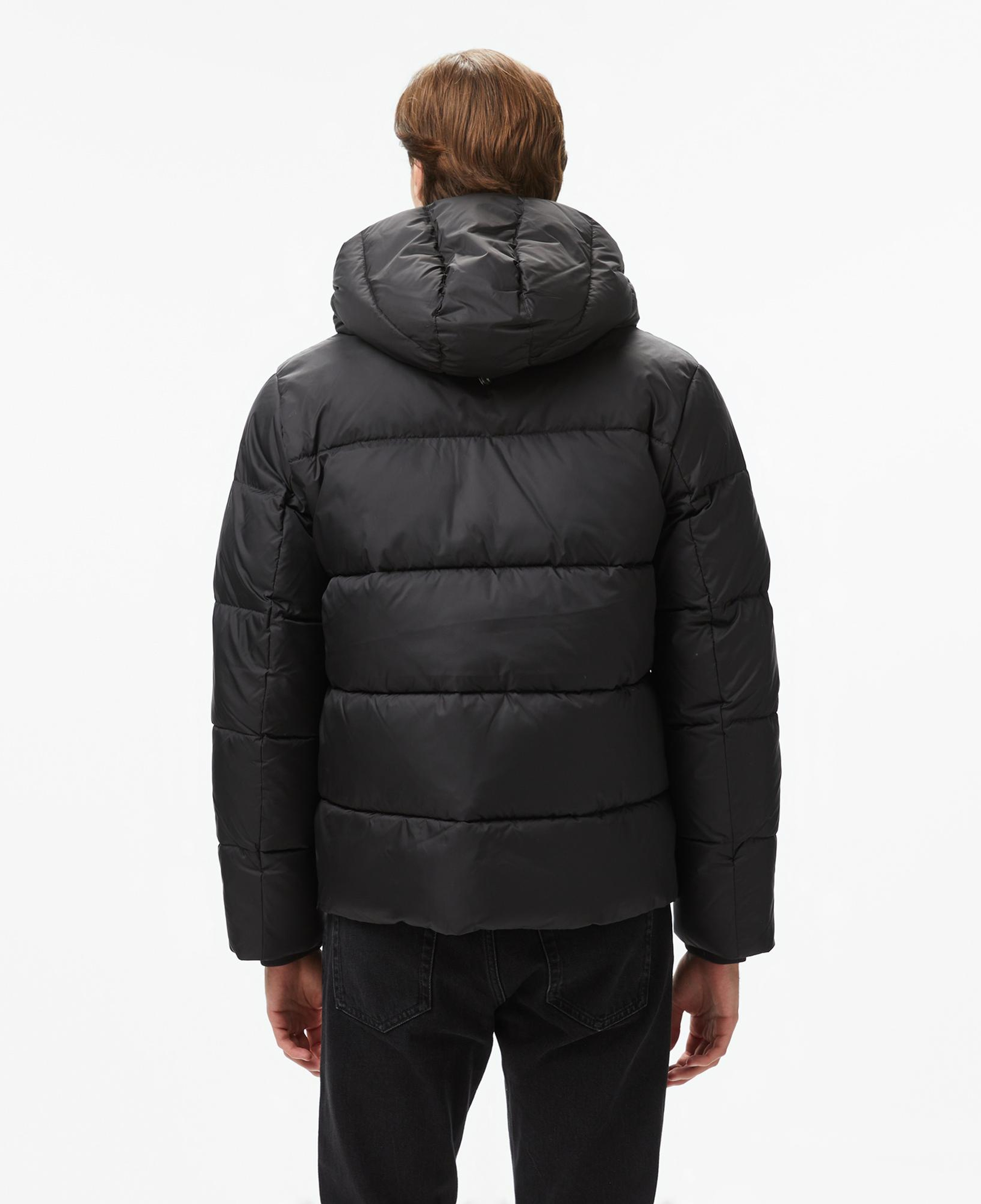 Calvin Klein Hooded Quilt Puffer Erkek Siyah Mont