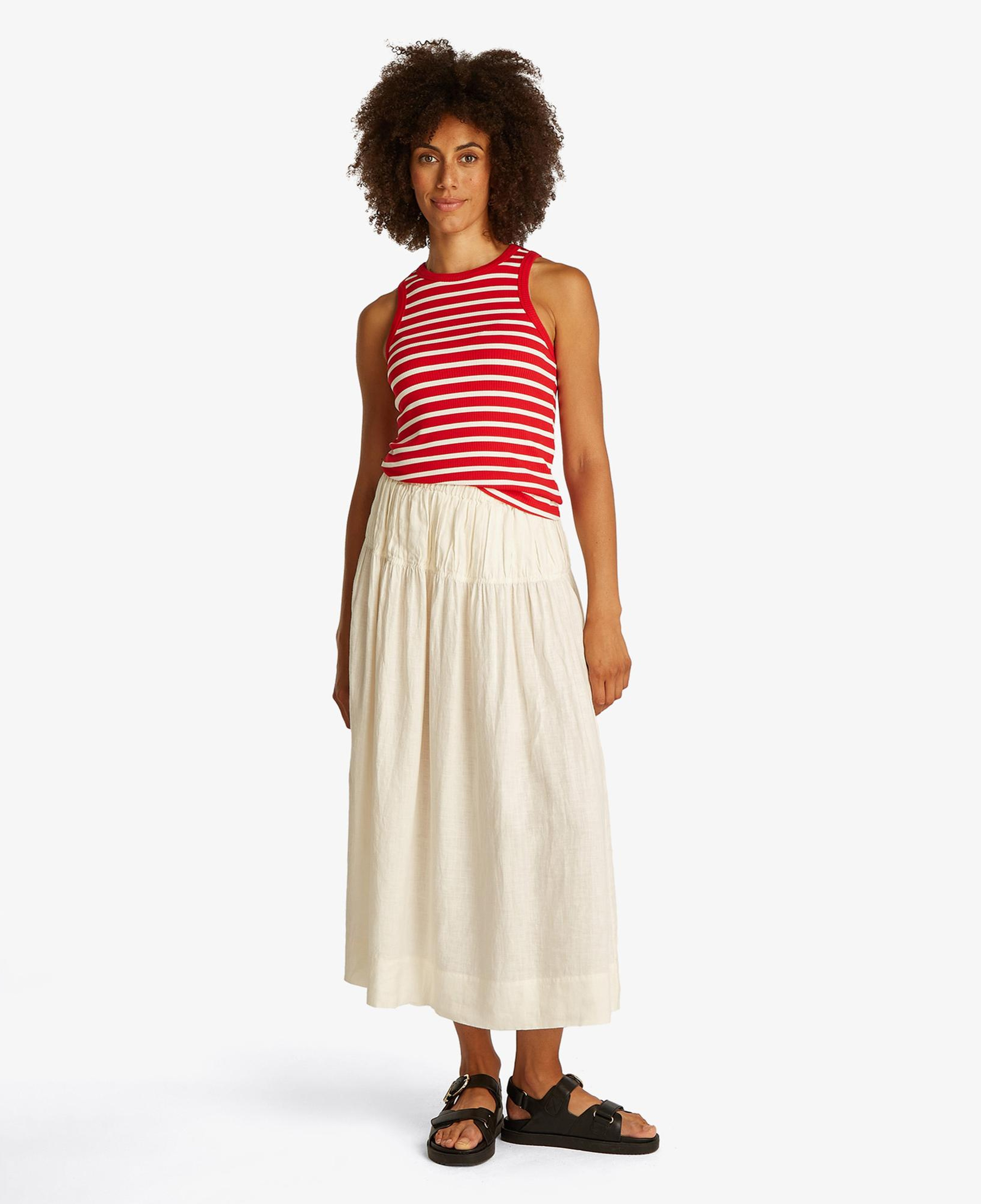 Tommy Hilfiger Slim 5X2 Rib Tank Kadın Kırmızı T-Shirt