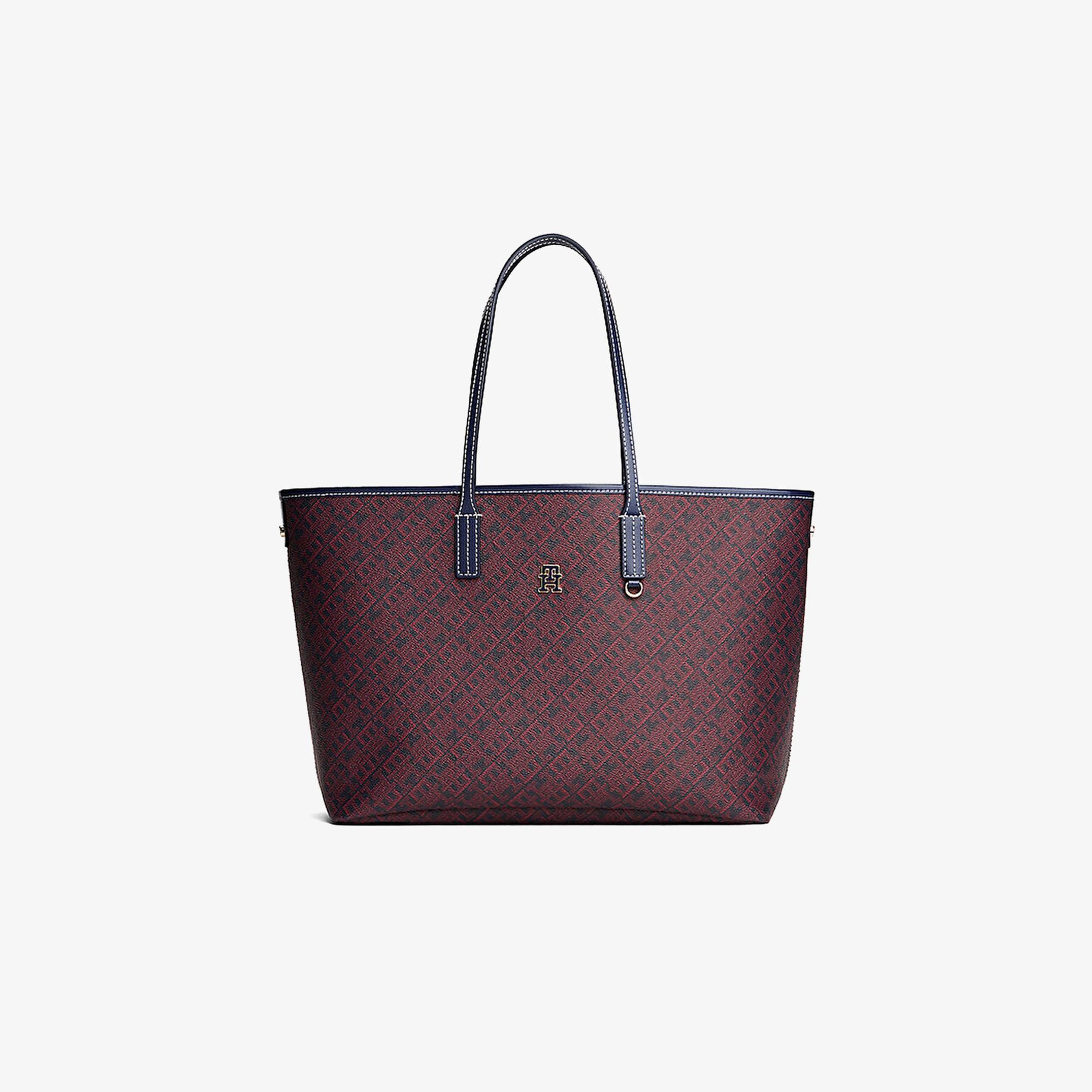 Tommy Hilfiger Monoplay Nano Kadın Bordo Tote Çanta