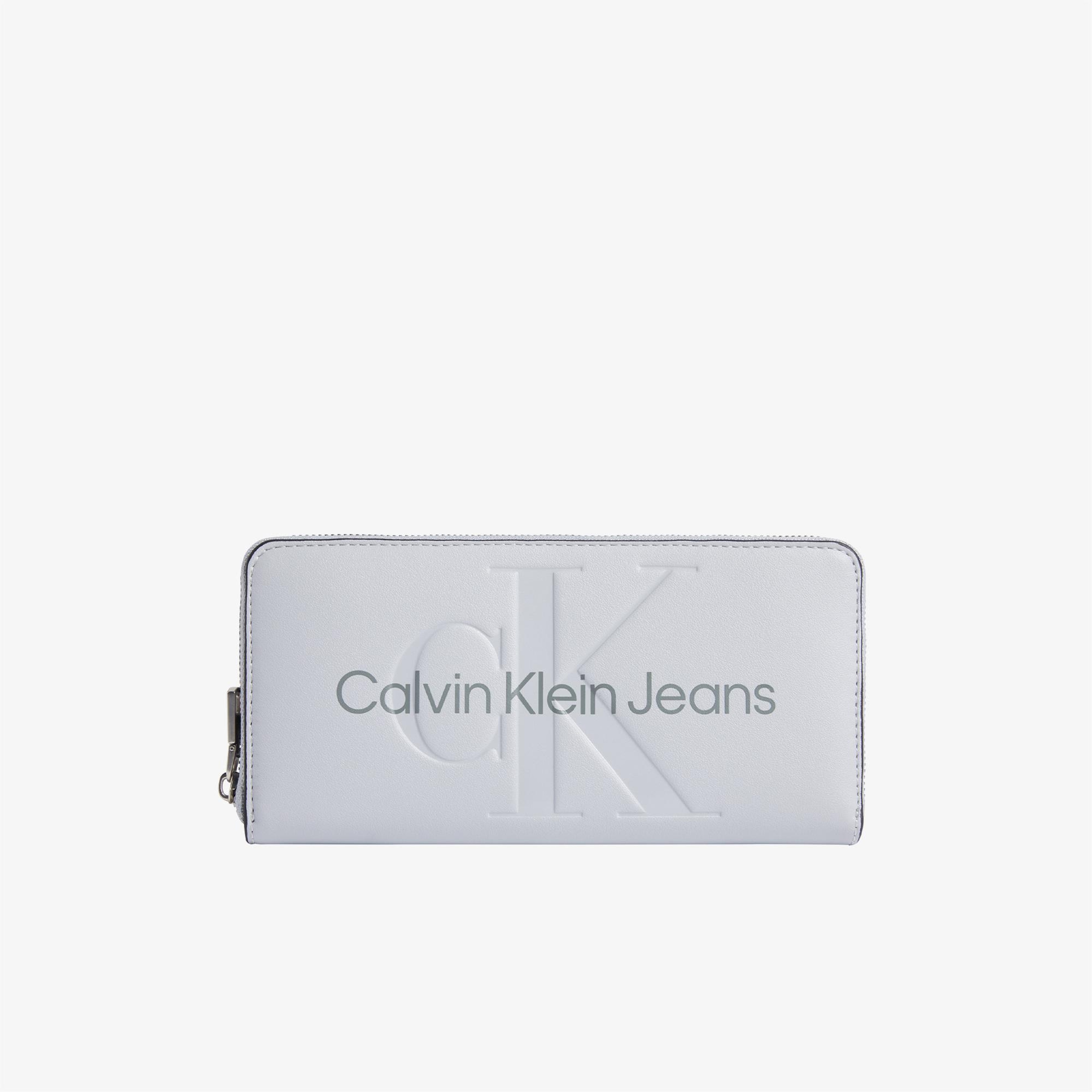 Calvin Klein Jeans Sculpted Zip Around Mono Kadın Lacivert Cüzdan