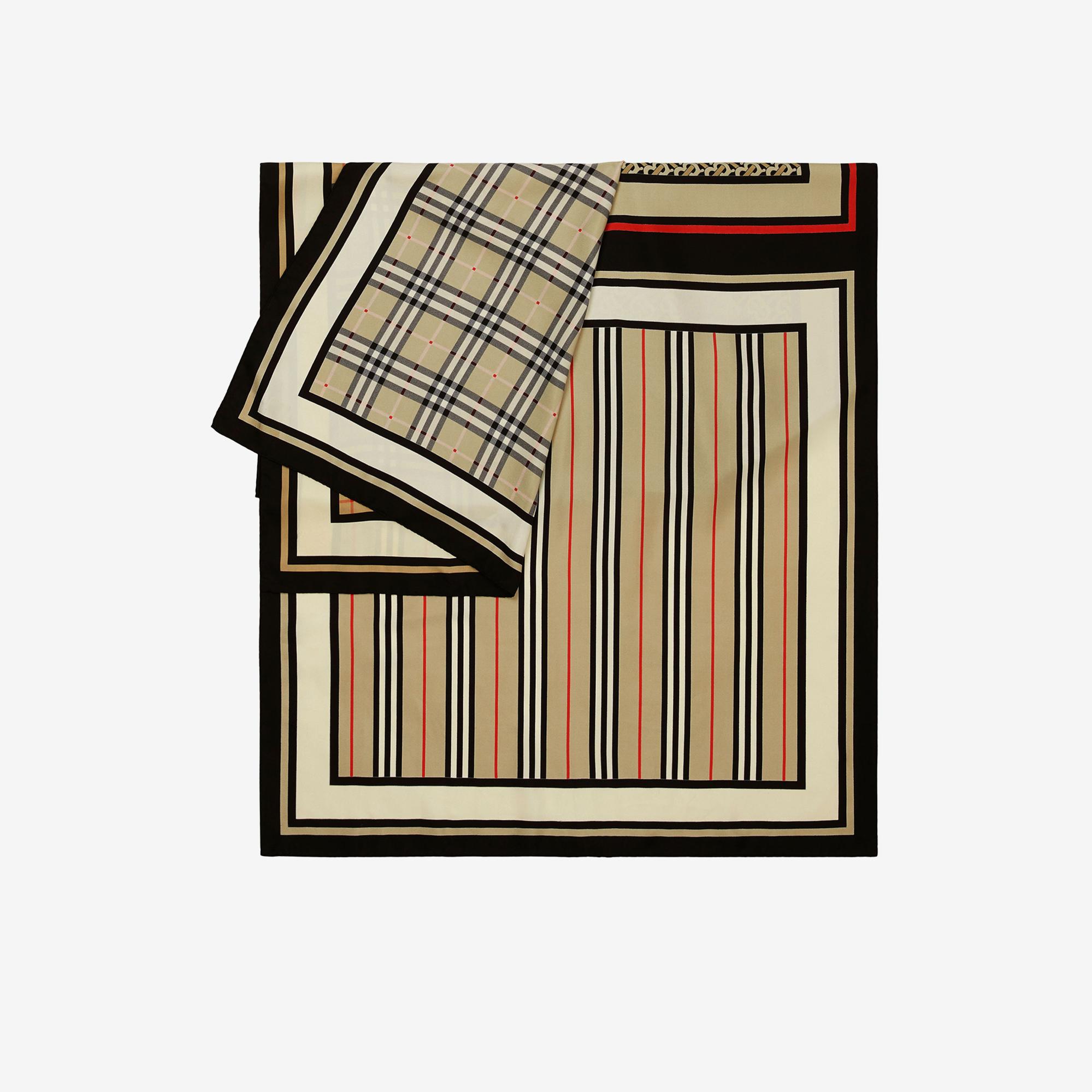 Burberry age Baskılı İpek Kadın Bej Atkı