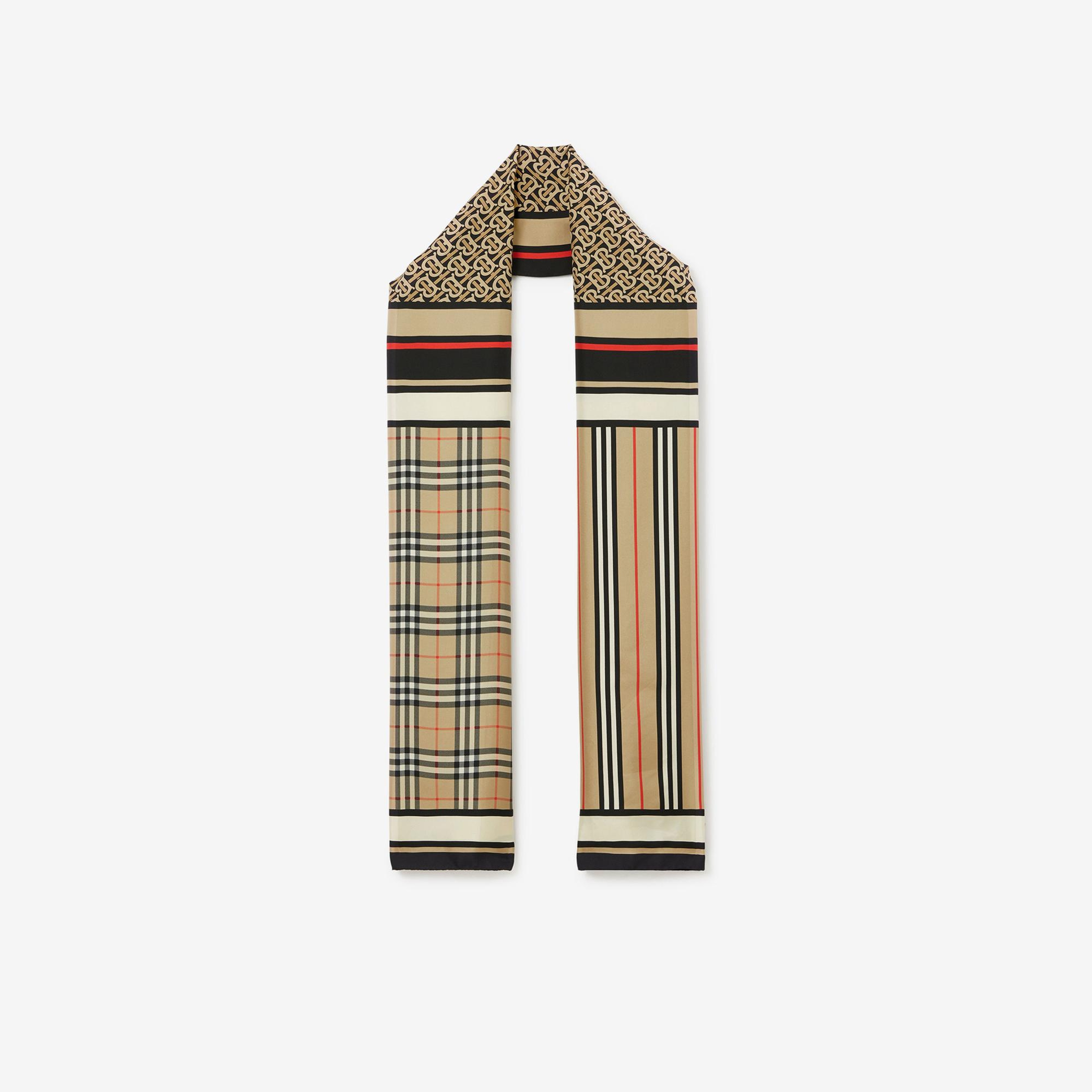 Burberry age Baskılı İpek Kadın Bej Atkı