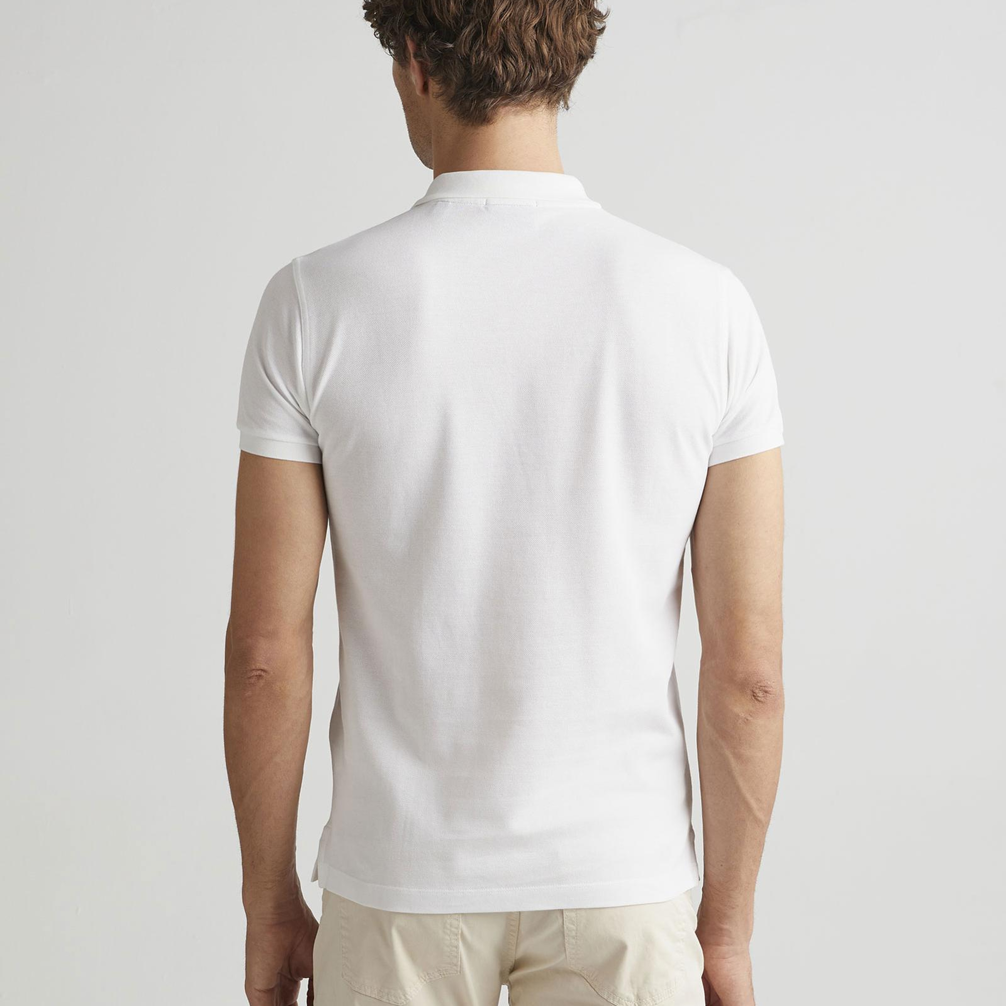 GANT Erkek Beyaz Slim Fit Polo