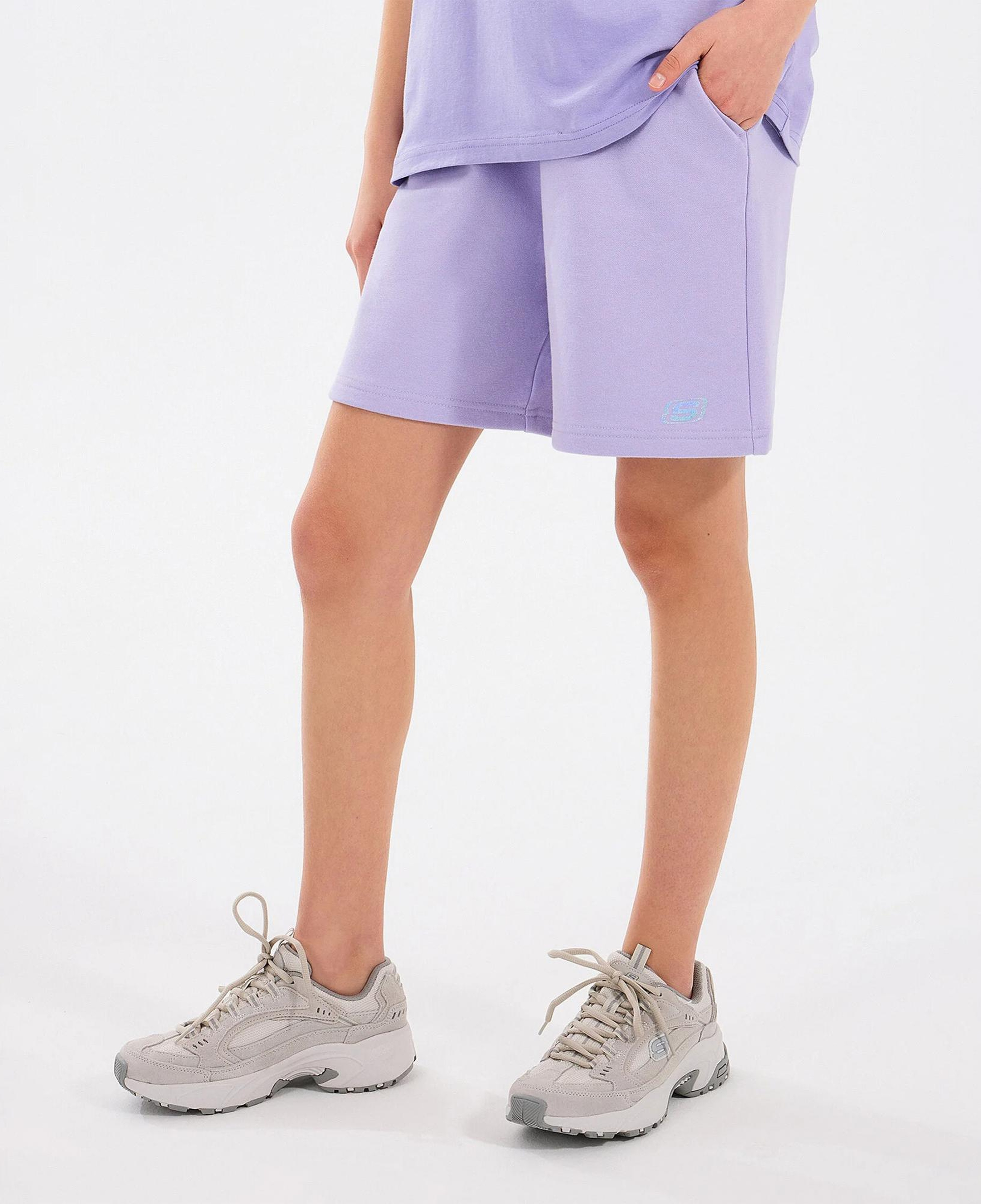 Skechers Fleece Çocuk Mor Şort