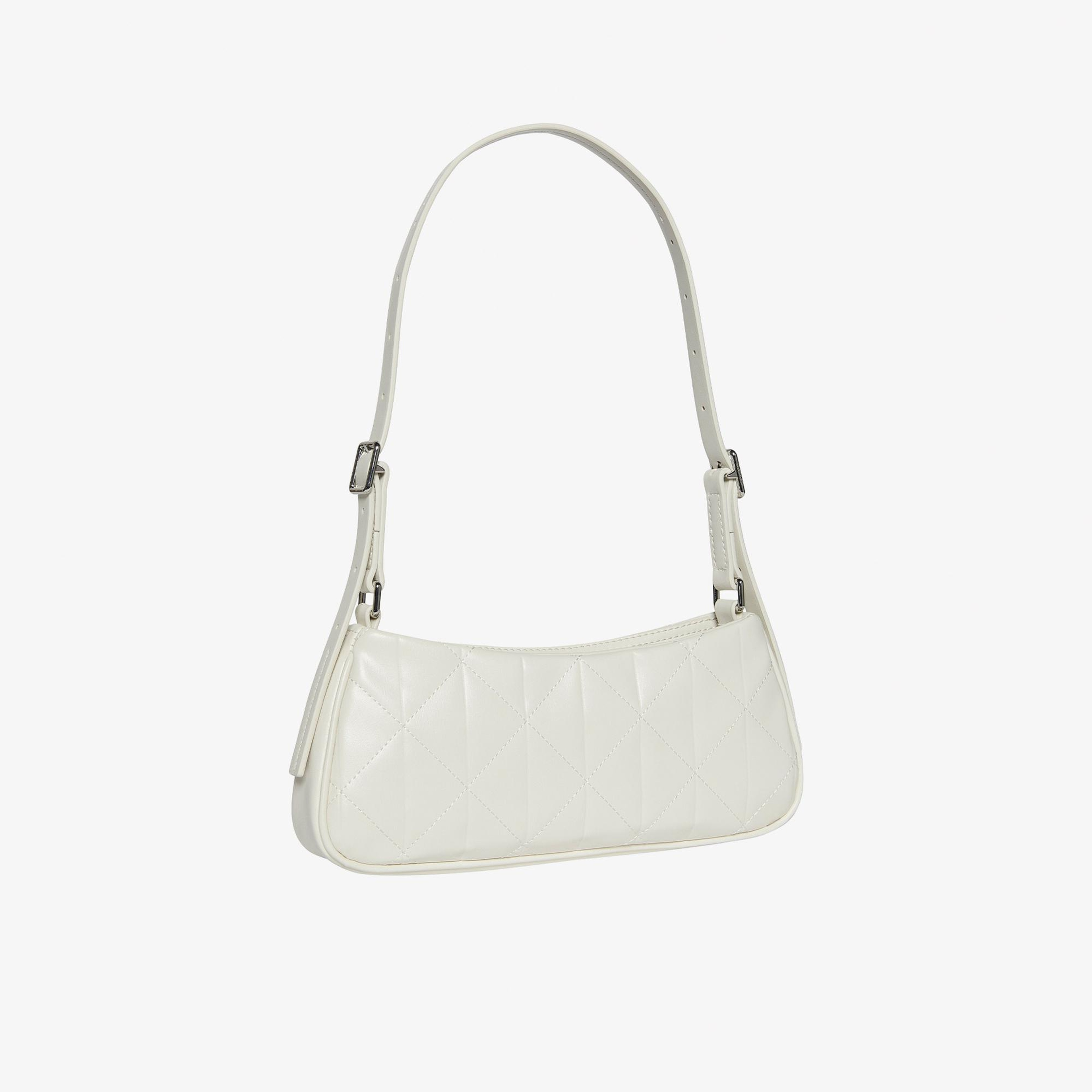 Calvin Klein Quilted Small Kadın Beyaz Omuz Çantası