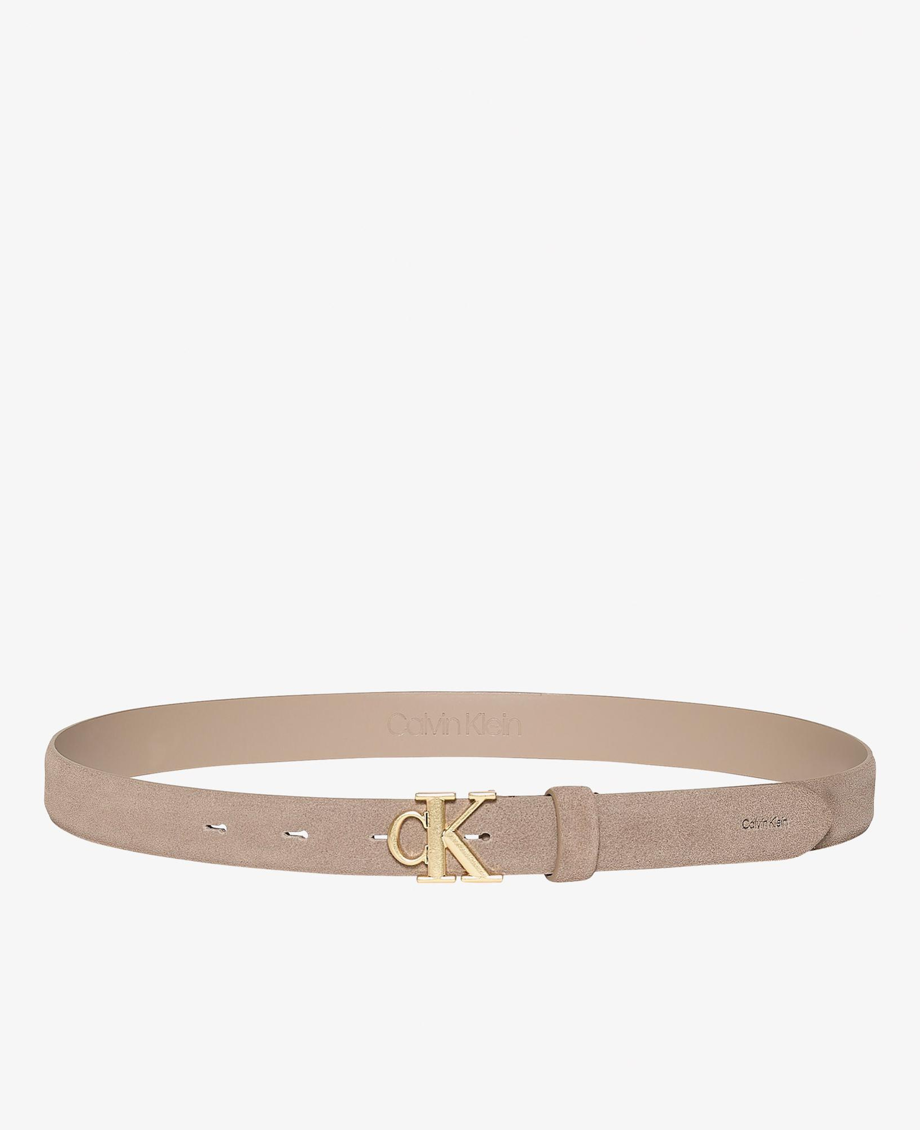 Calvin Klein Buckle 25mm Fixed Belt Suede Kadın Kahverengi Kemer