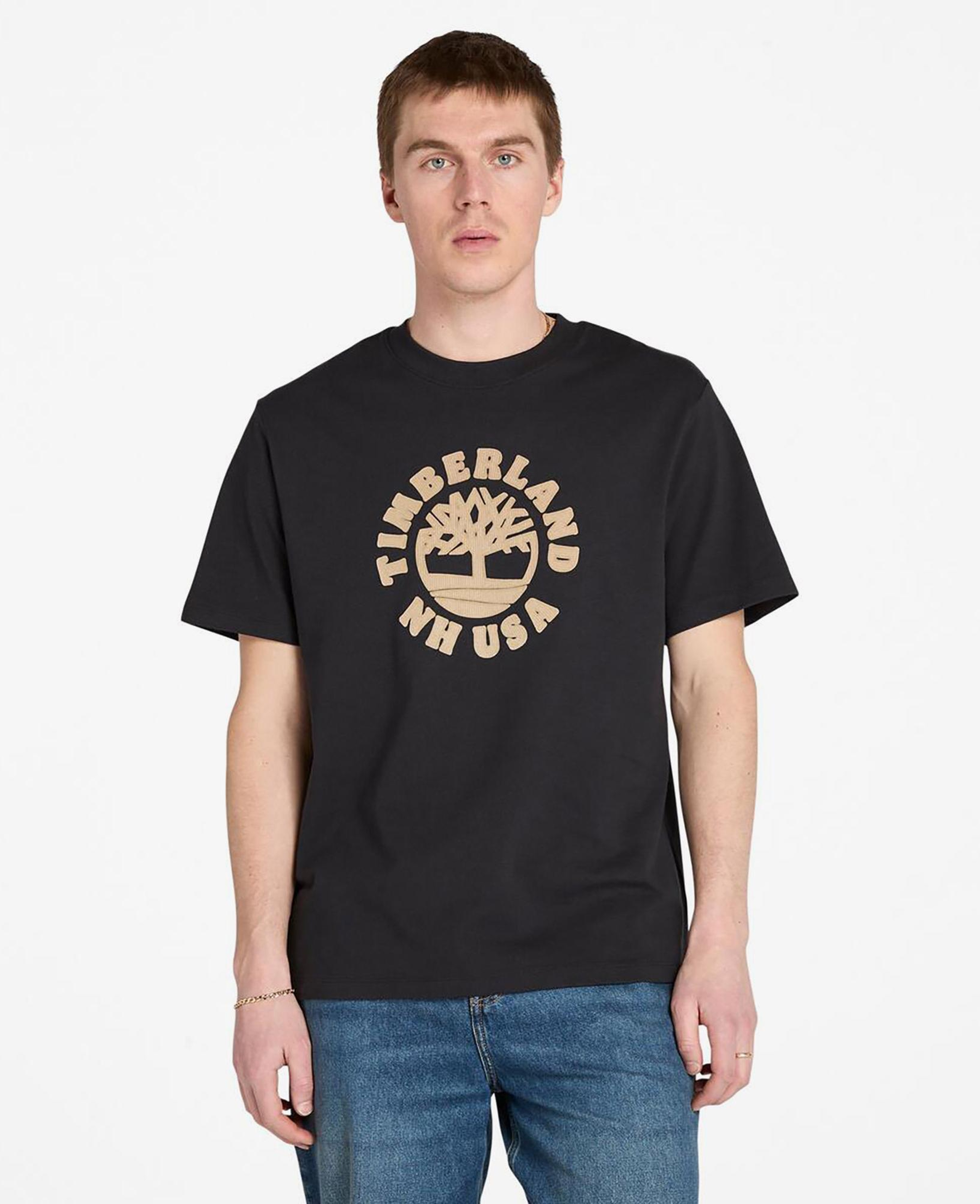 Timberland Holiday Front Graphic Erkek Siyah T-Shirt
