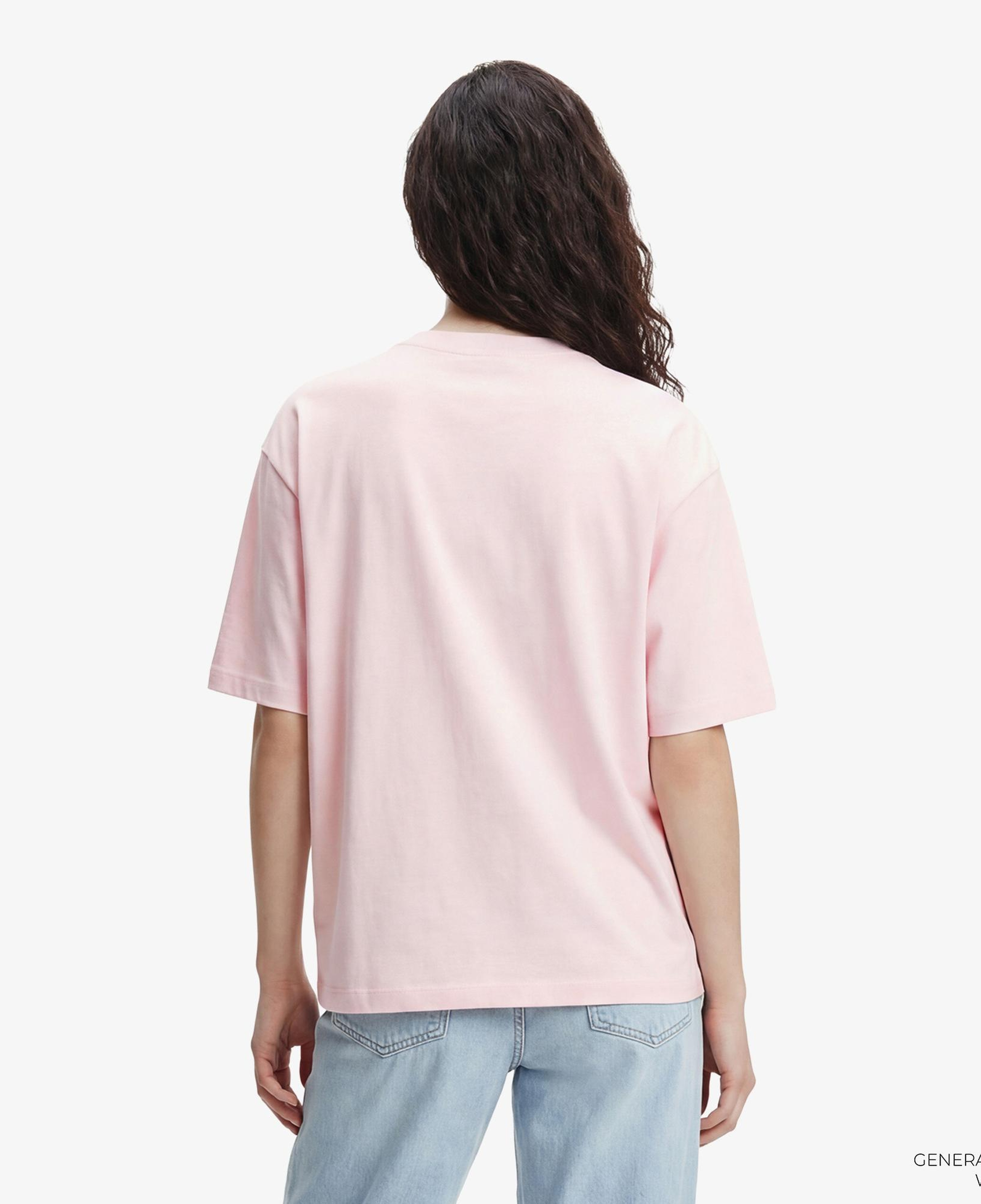 Calvin Klein Relaxed Sequin Logo Kadın Pembe T-Shirt