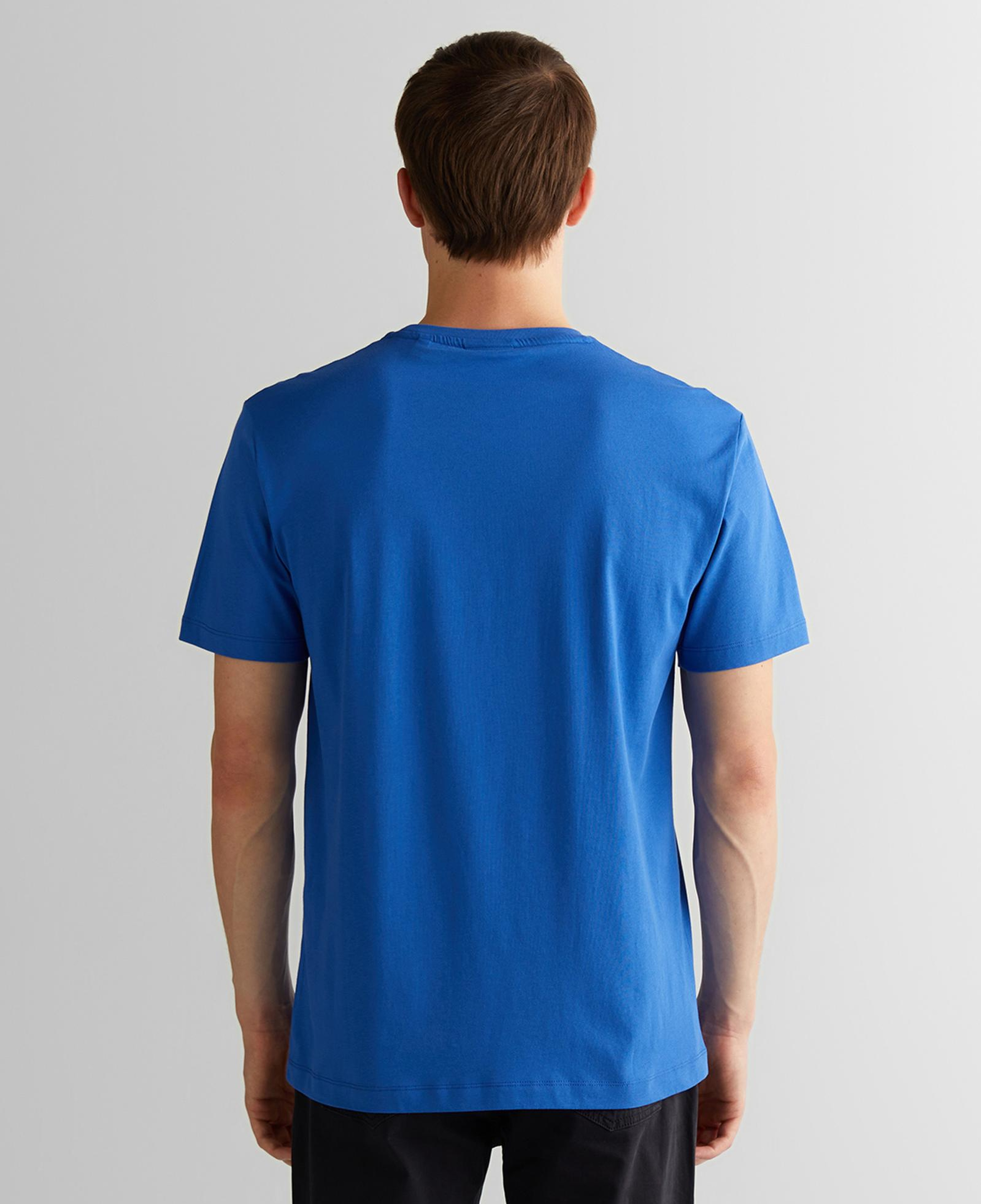 GANT Erkek Mavi Regular Fit Bisiklet Yaka Logolu T-Shirt