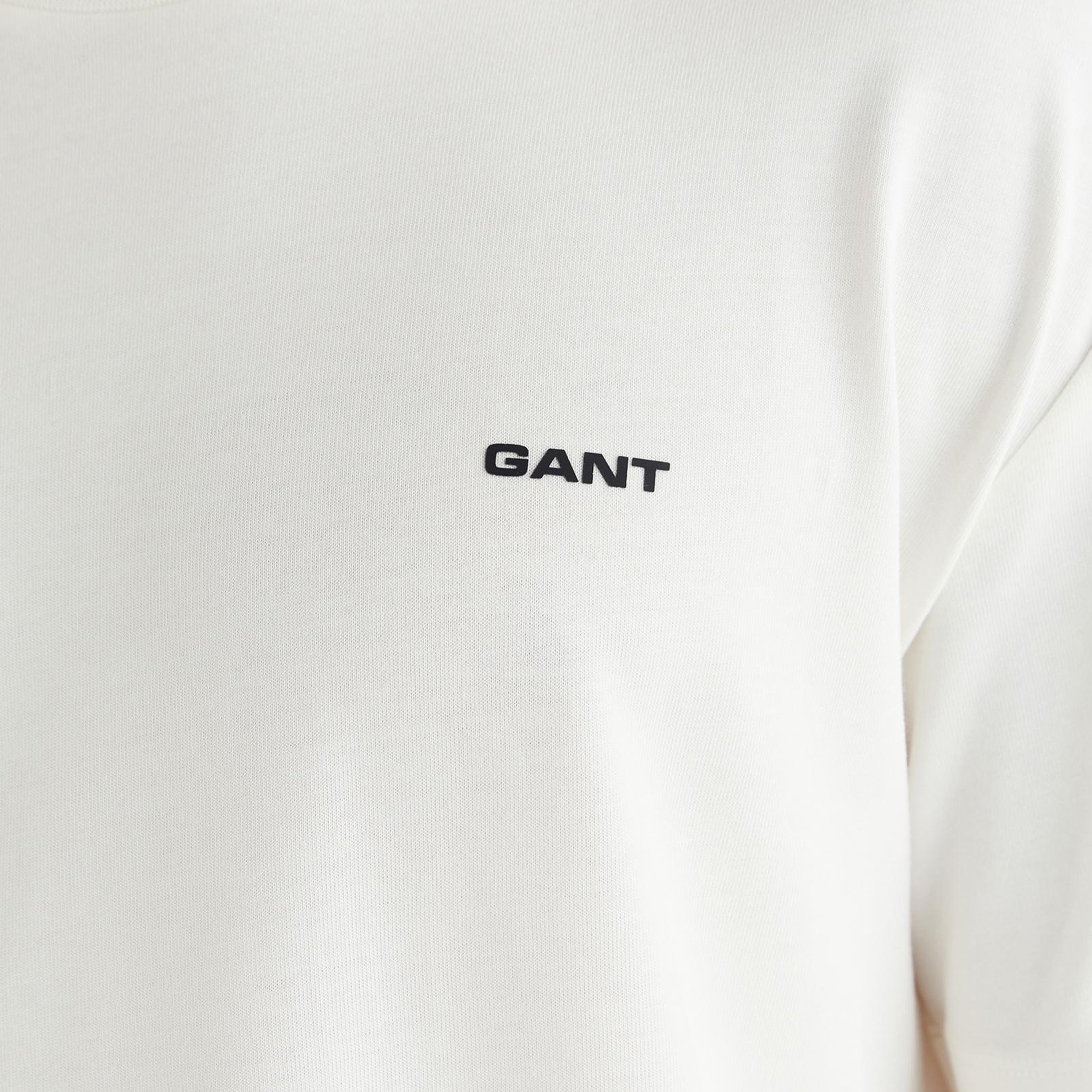 GANT Erkek Beyaz Baskılı Kısa Kollu T-Shirt