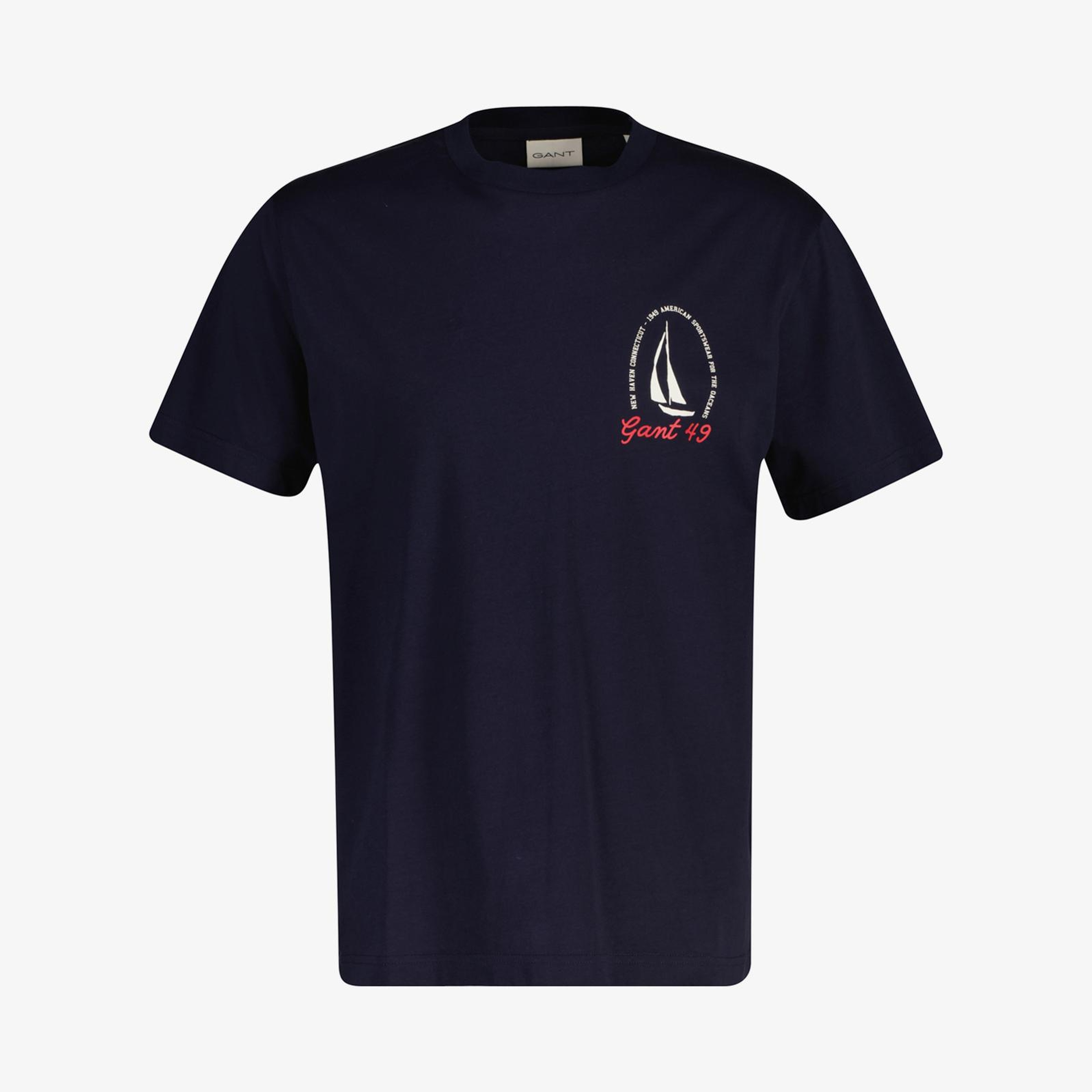 GANT Erkek Lacivert Baskılı Kısa Kollu T-Shirt