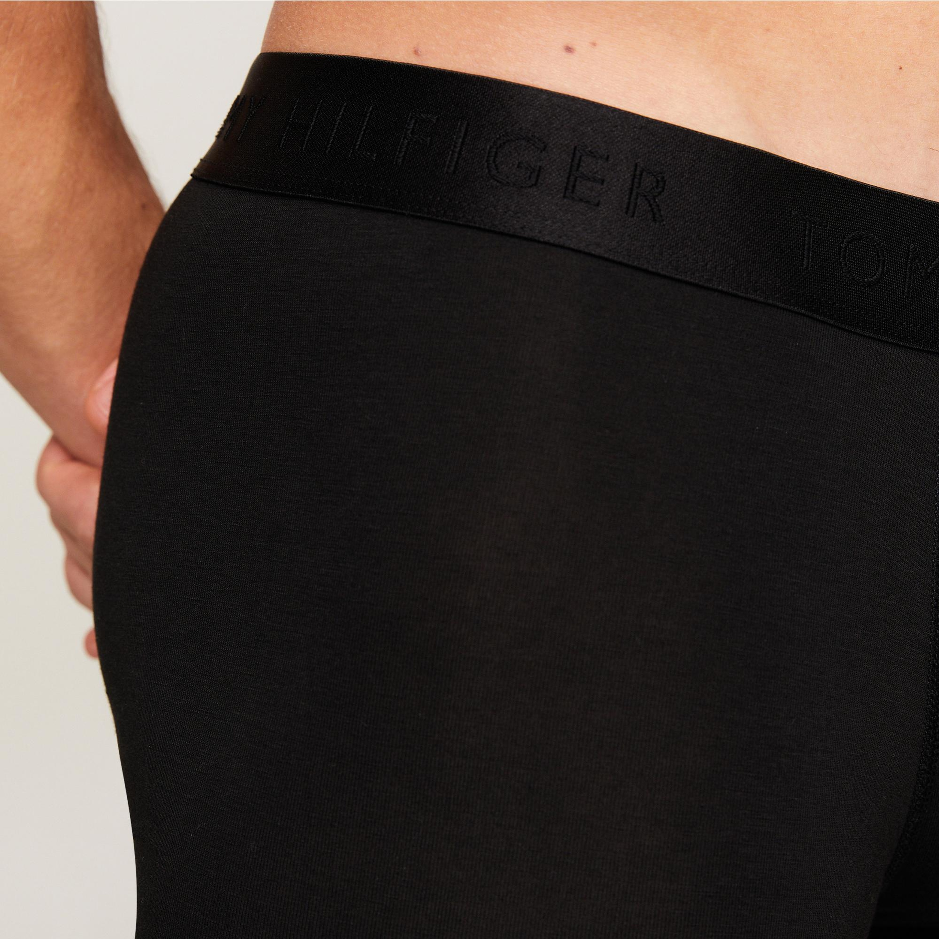 Tommy Hilfiger Trunk 3'lü Siyah Bantlı Lüks Erkek Siyah Boxer