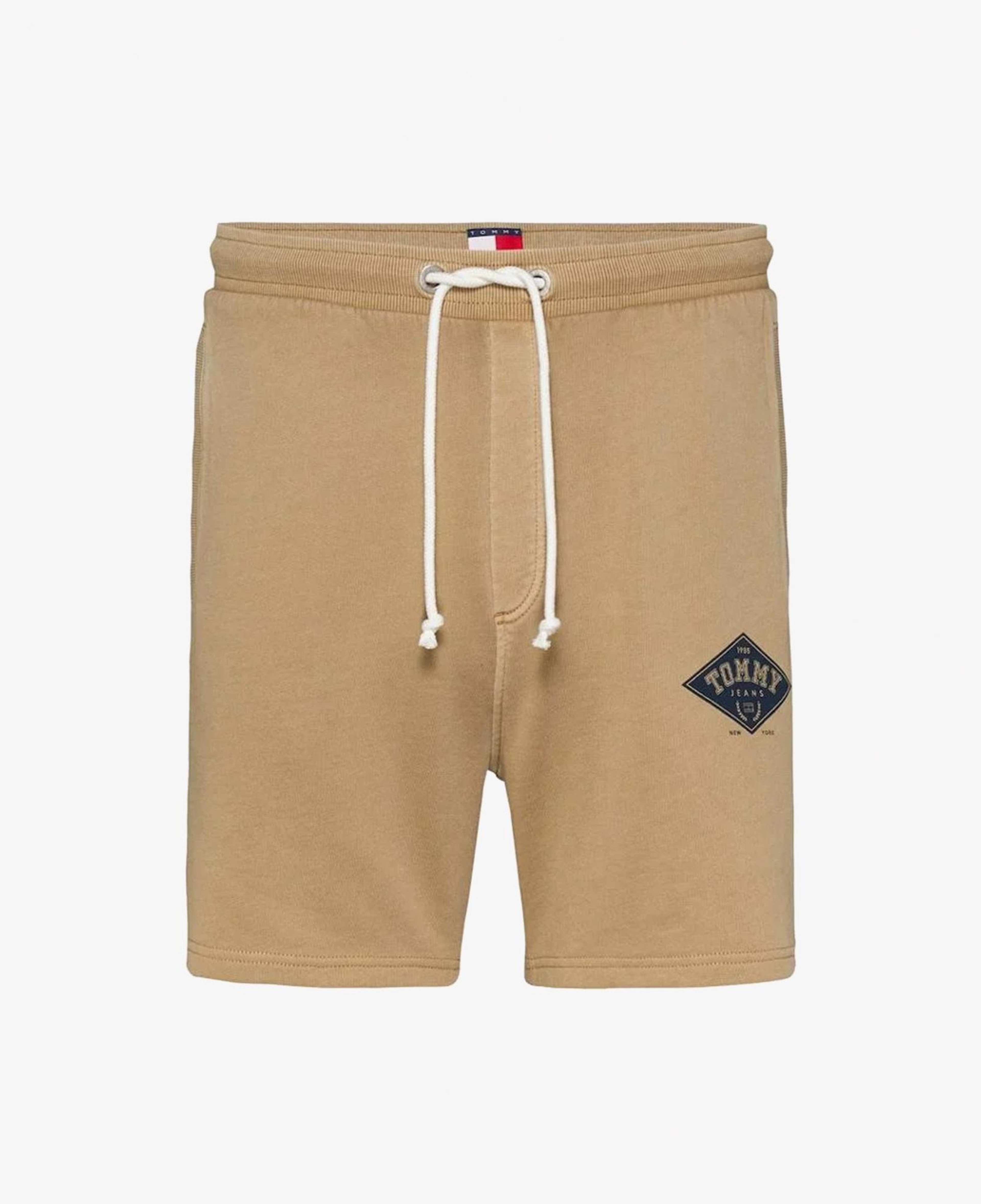 Tommy Jeans Regular Varsity Erkek Bej Şort