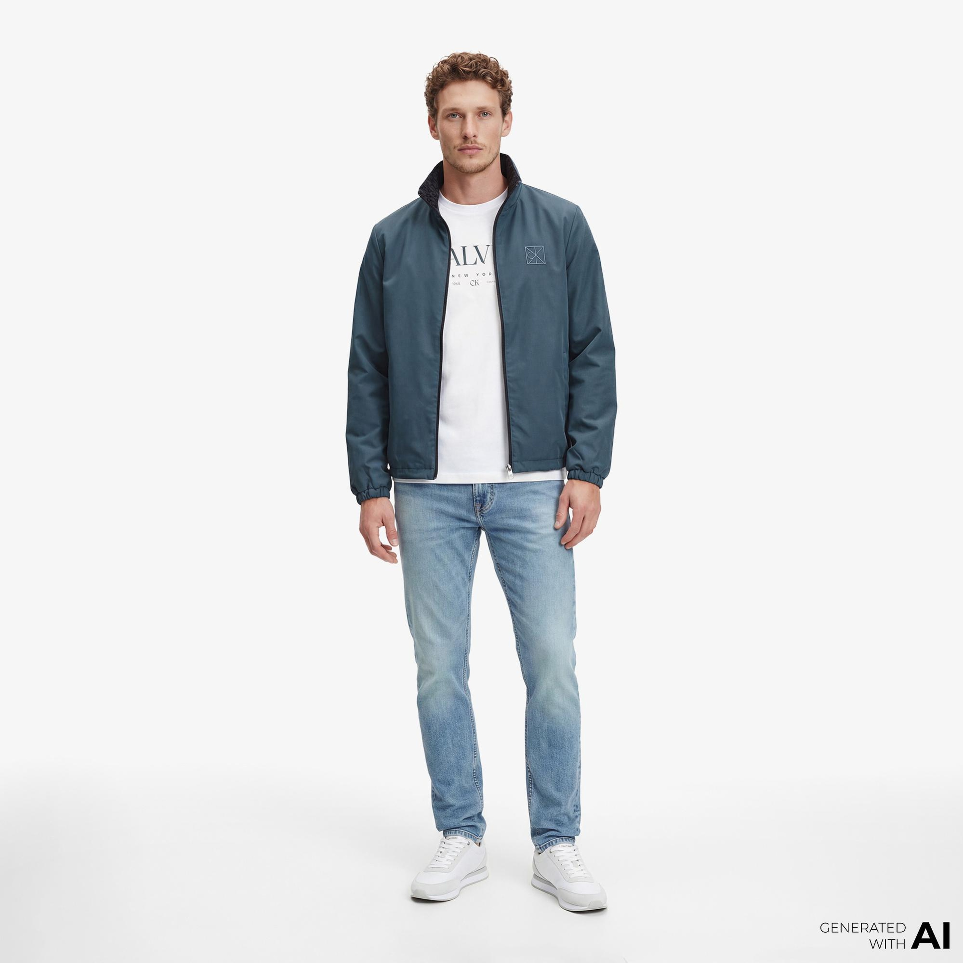 Calvin Klein Slim Taper Dispatcher Erkek Mavi Jean