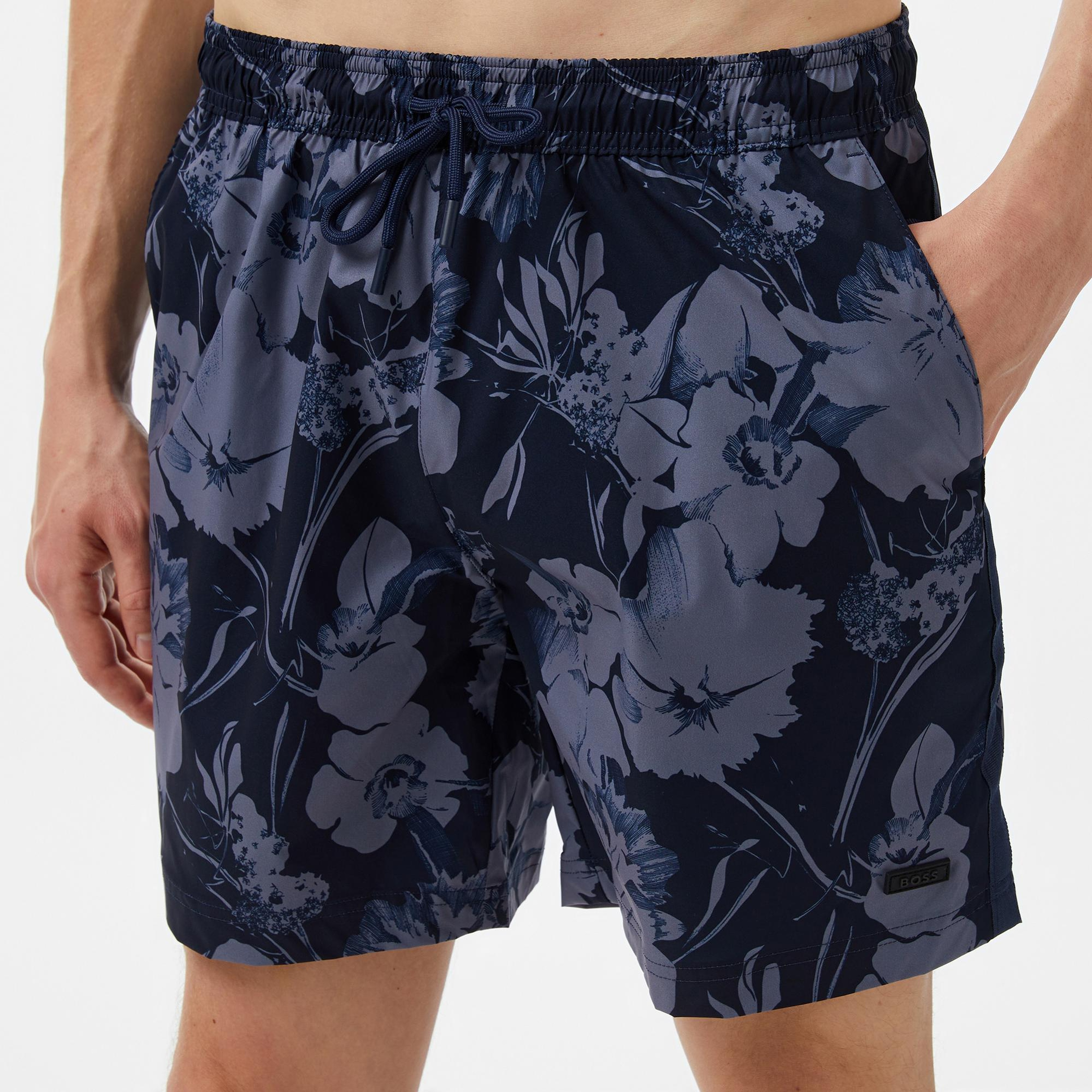 Boss Alain Erkek Lacivert Mayo Şort