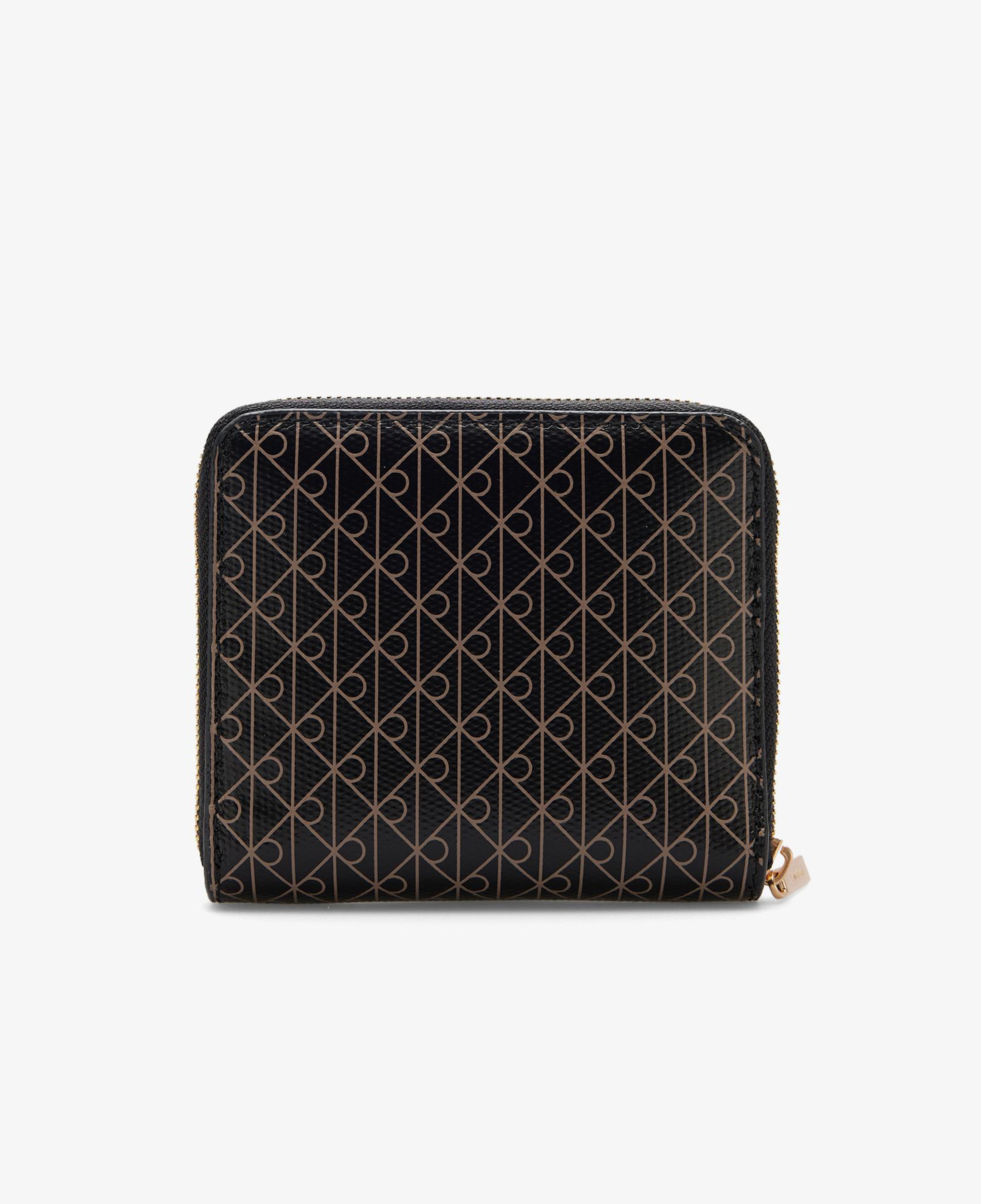 Calvin Klein Emblem Square Zip Around Kadın Siyah Cüzdan