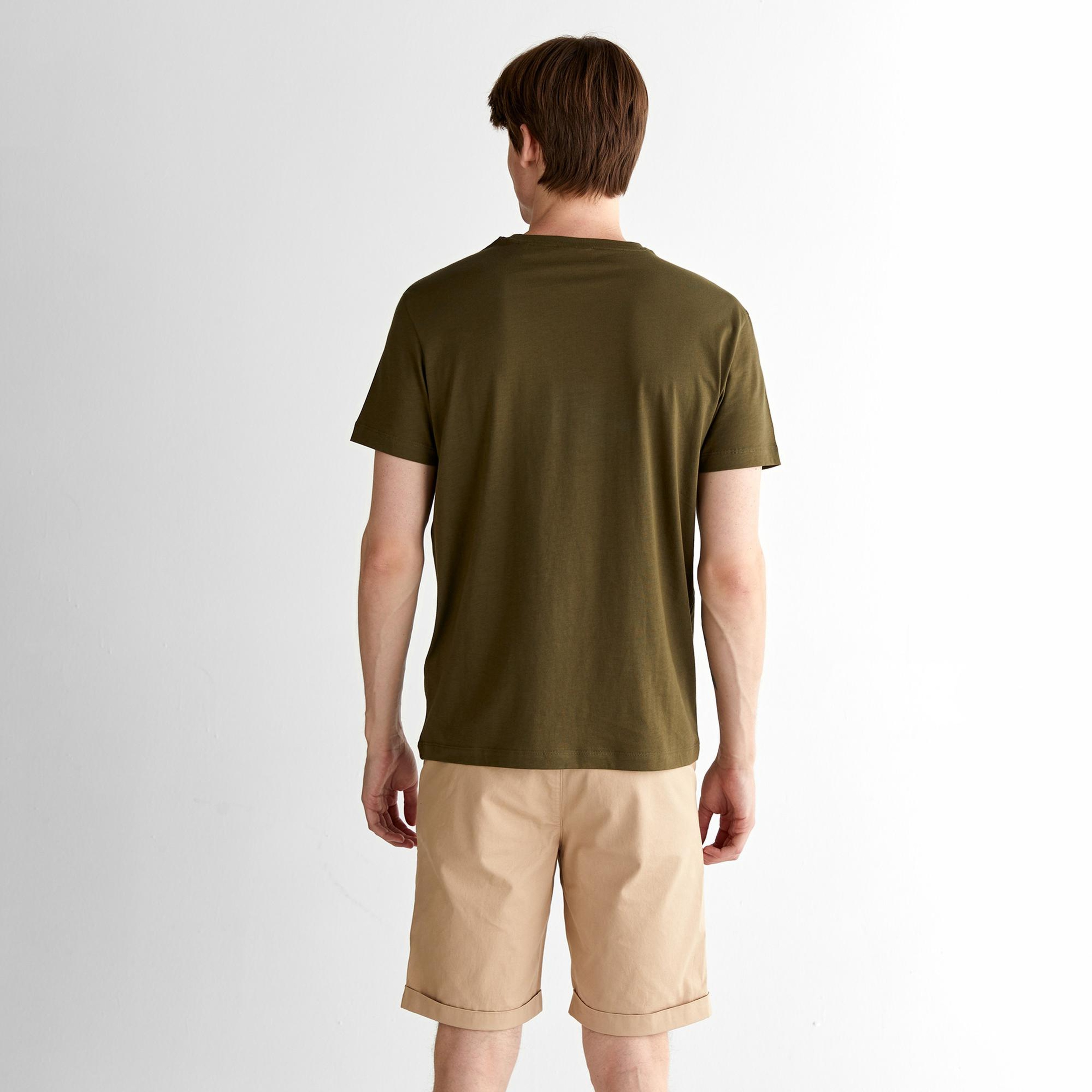 GANT Erkek Yeşil Regular Fit Bisiklet Yaka T-Shirt