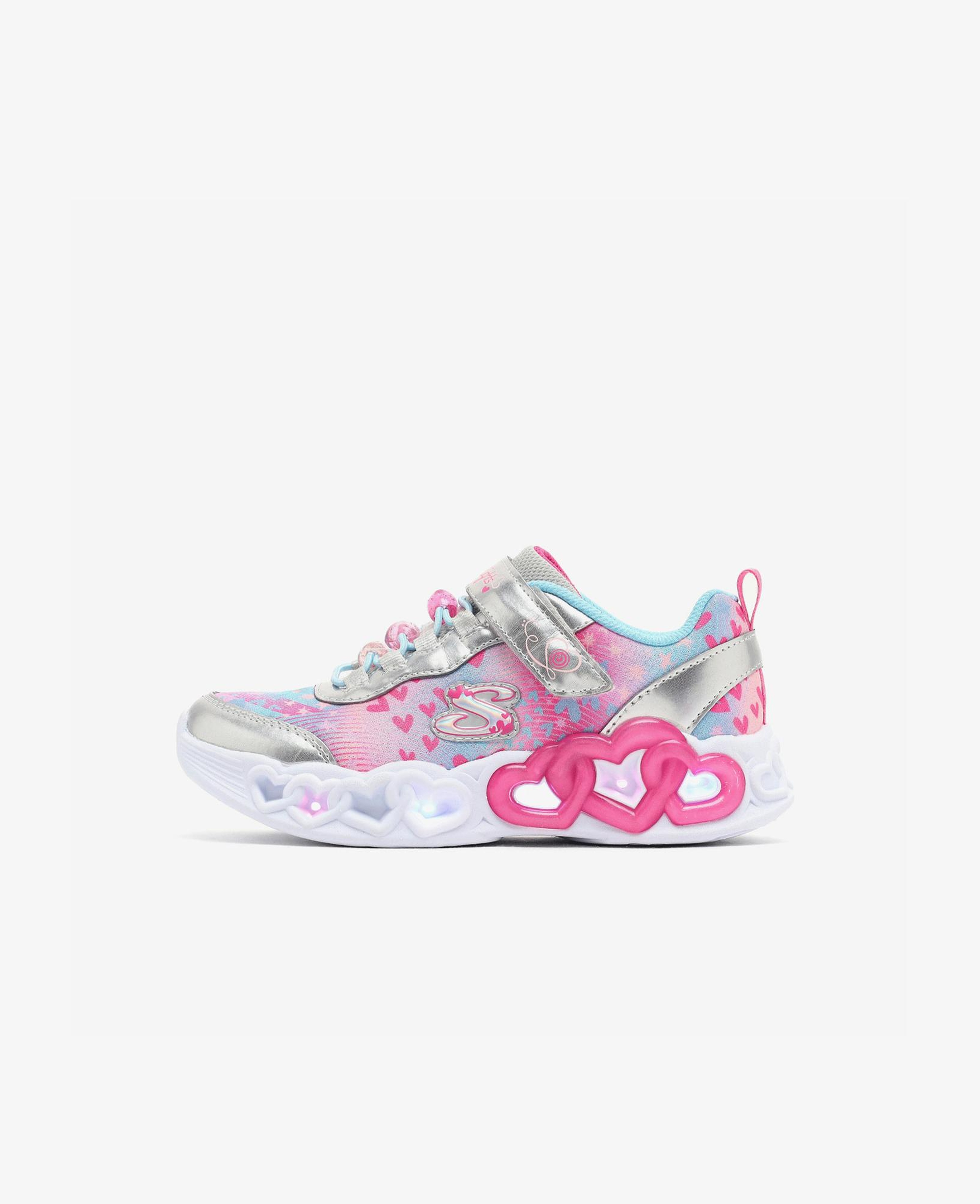 Skechers Infinite Heart Lights Heart Jewels Çocuk Gri Spor Ayakkabı