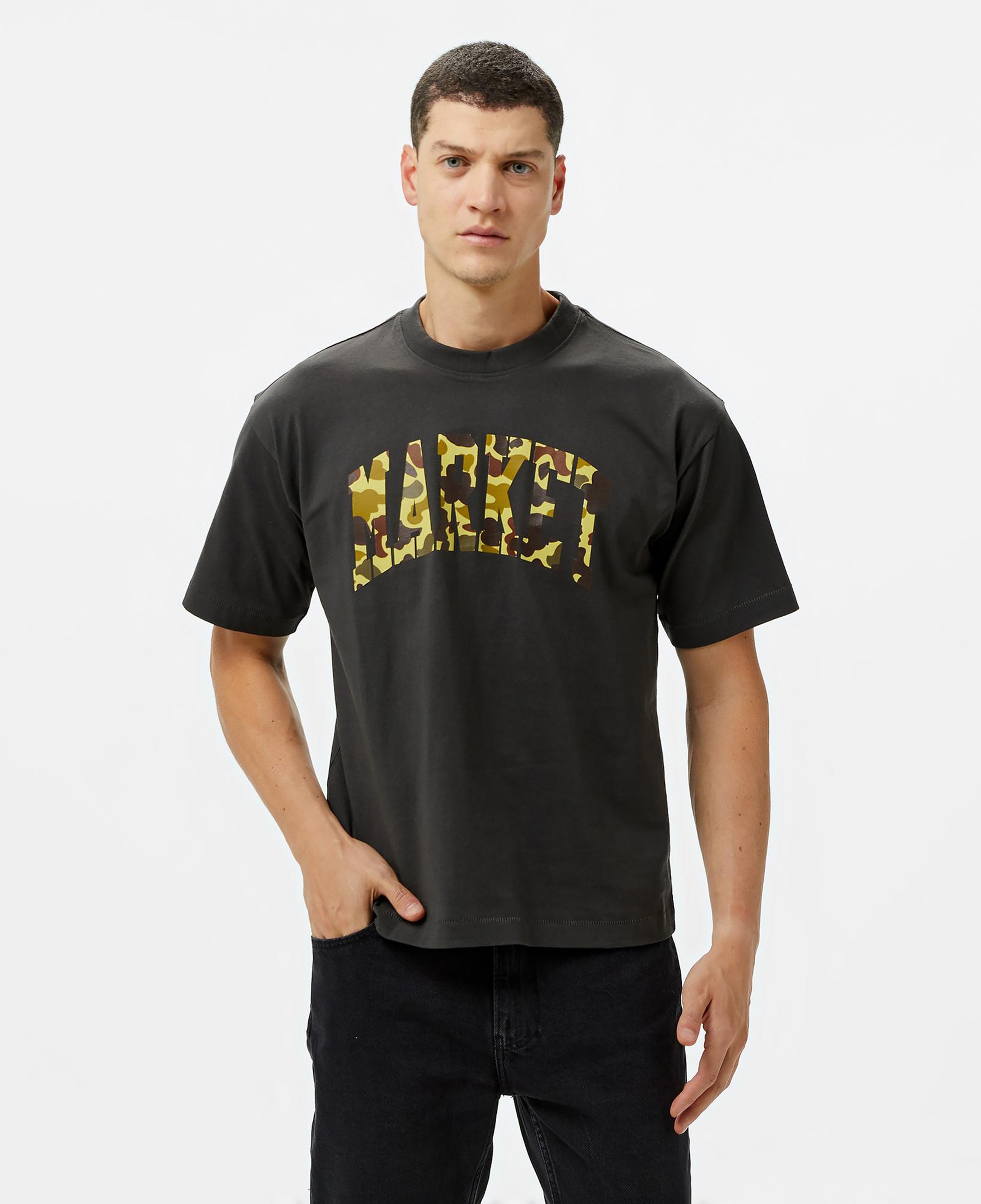 Market Duck Camo Arc Erkek Siyah T-Shirt