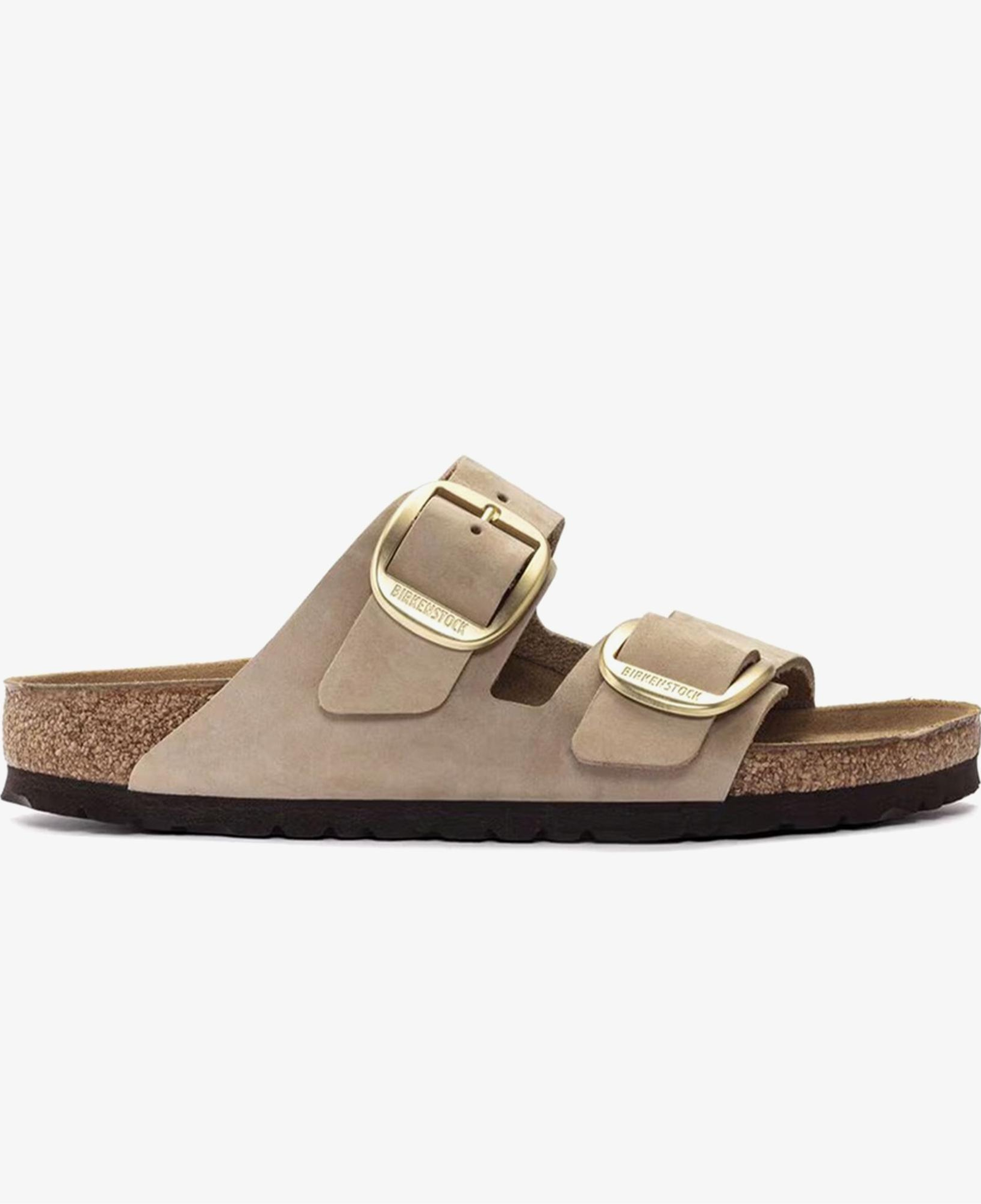 Birkenstock Arizona Big Buckle Nubuk Kadın Krem Terlik