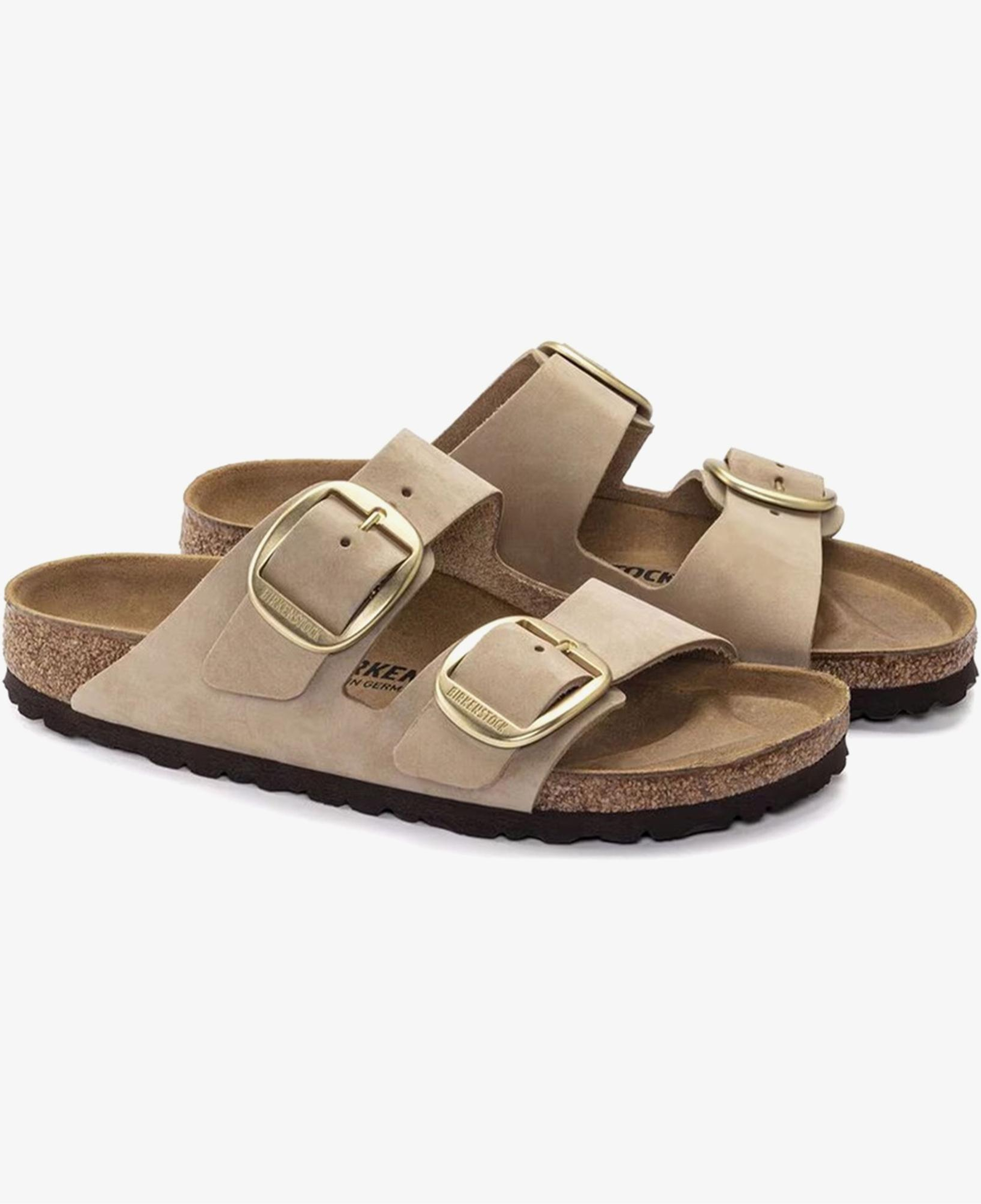 Birkenstock Arizona Big Buckle Nubuk Kadın Krem Terlik