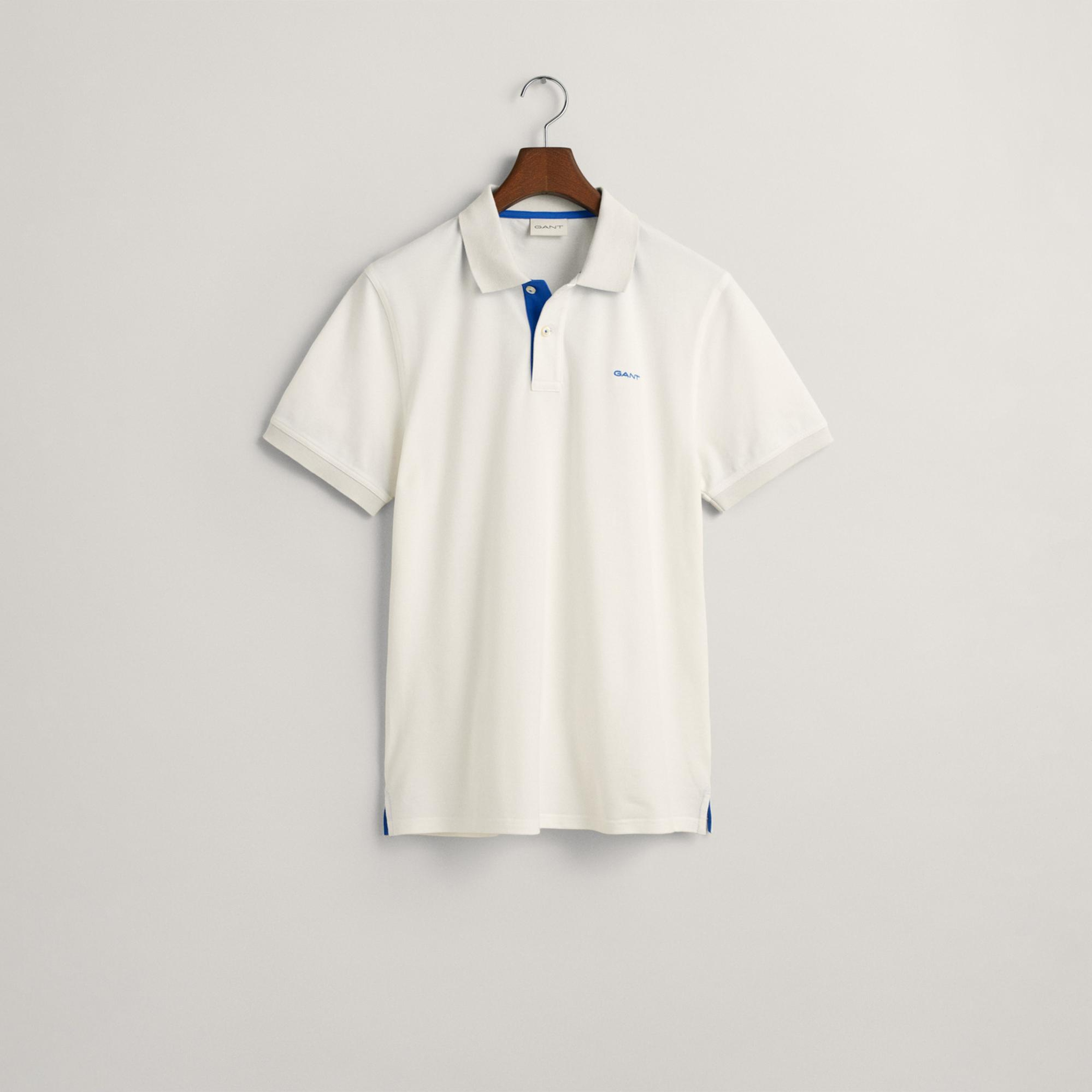 GANT Erkek Beyaz Regular Fit Polo