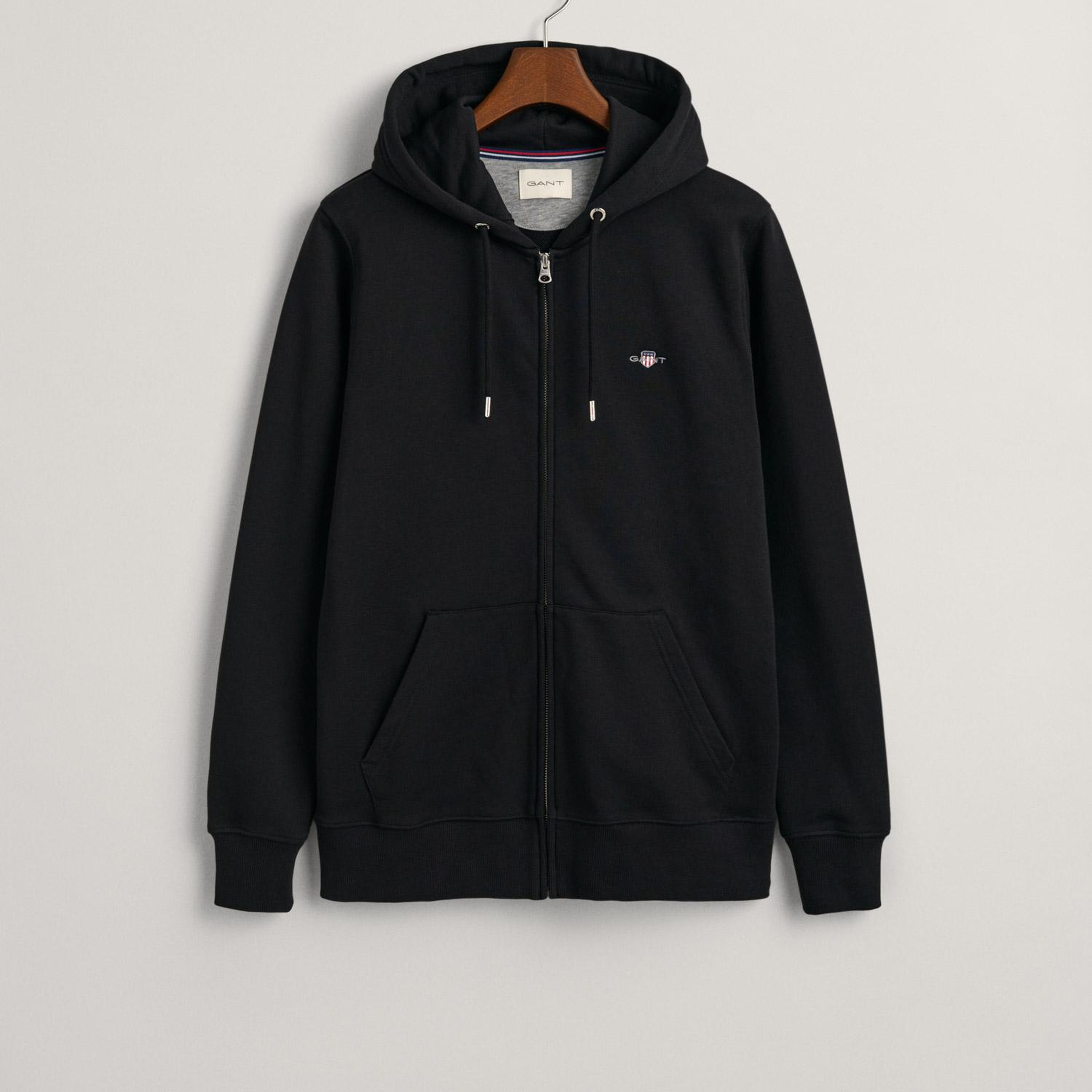 GANT Erkek Siyah Regular Fit Fermuarlı Sweatshirt