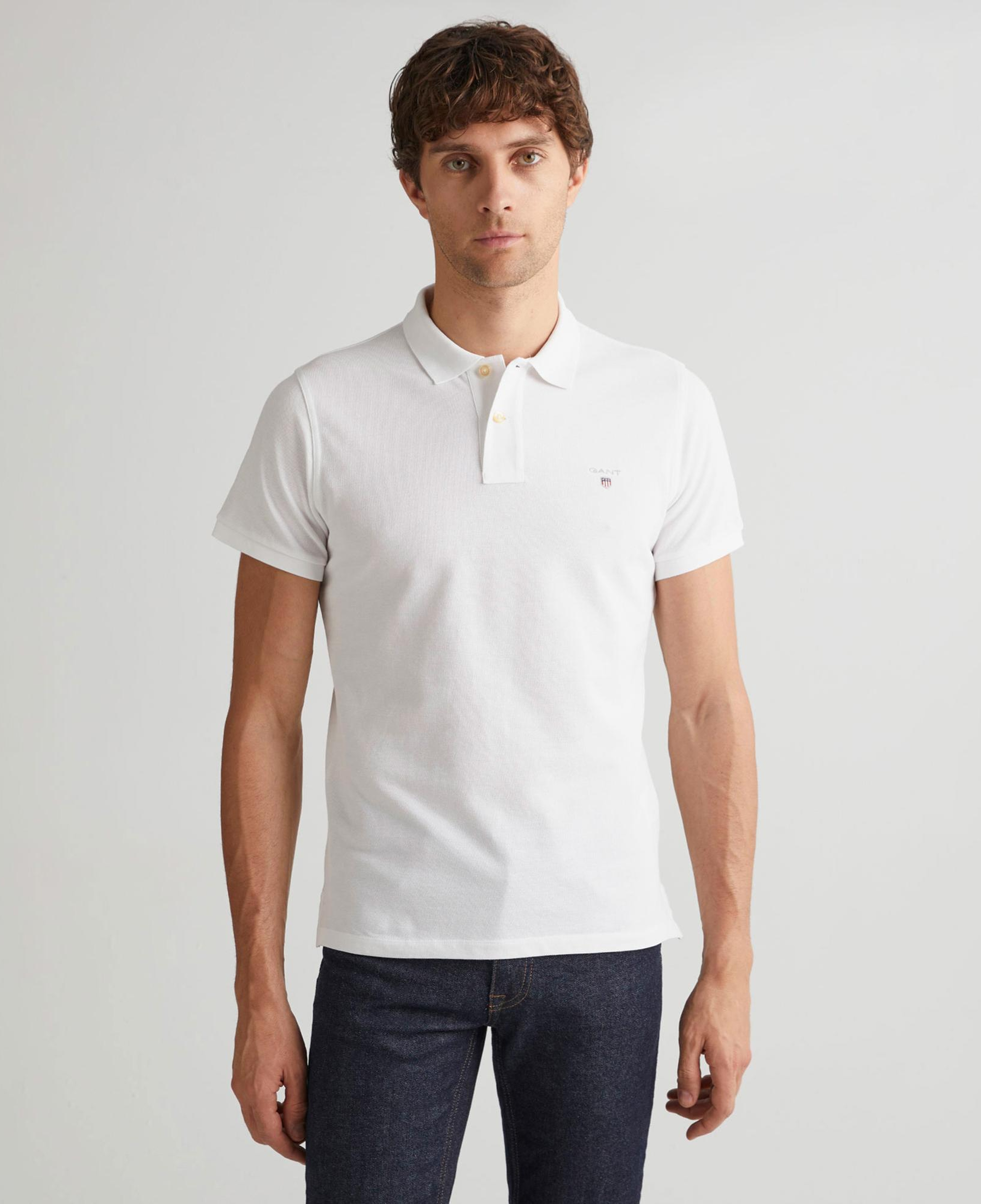 GANT Erkek Beyaz Regular Fit Polo