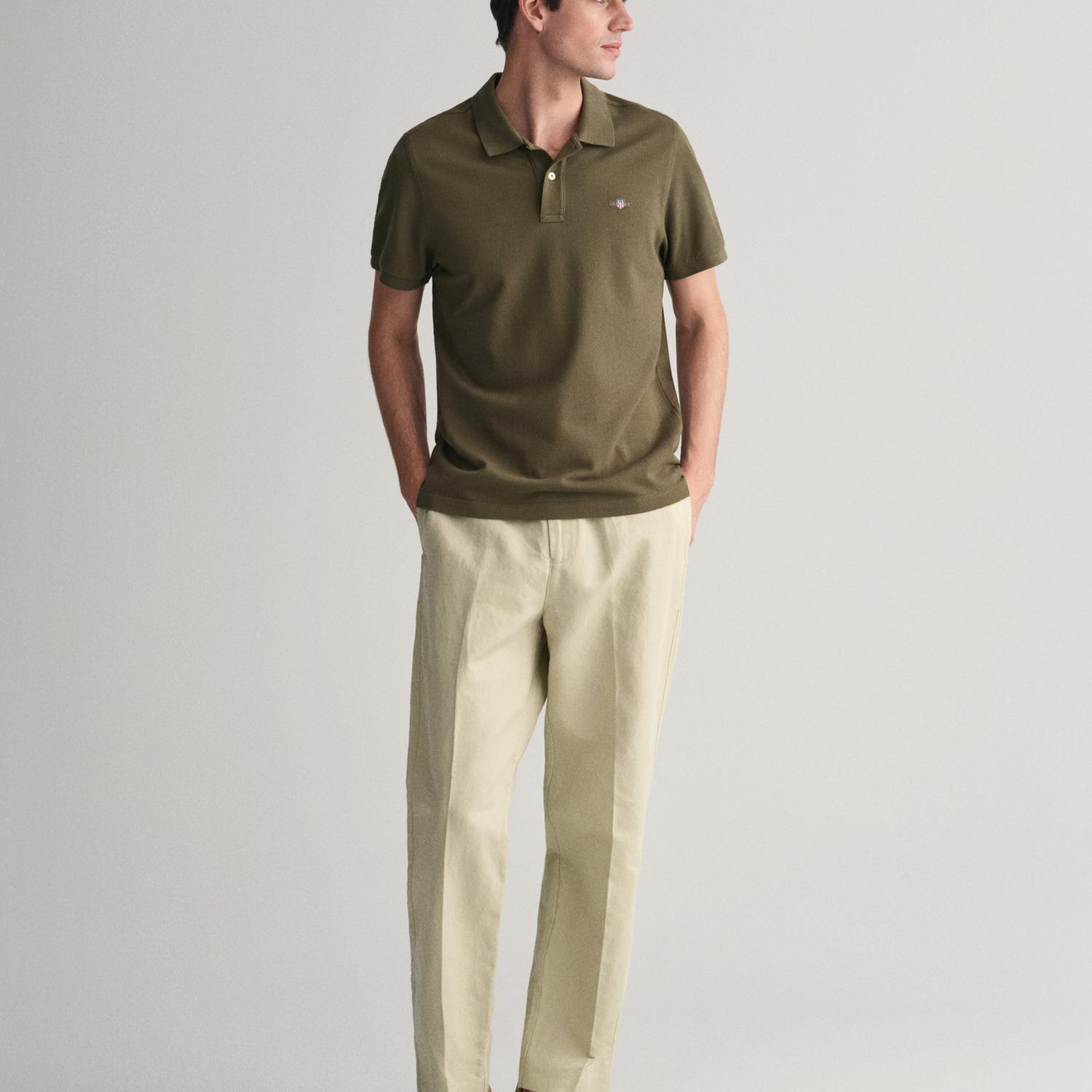 GANT Erkek Yeşil Regular Fit Polo