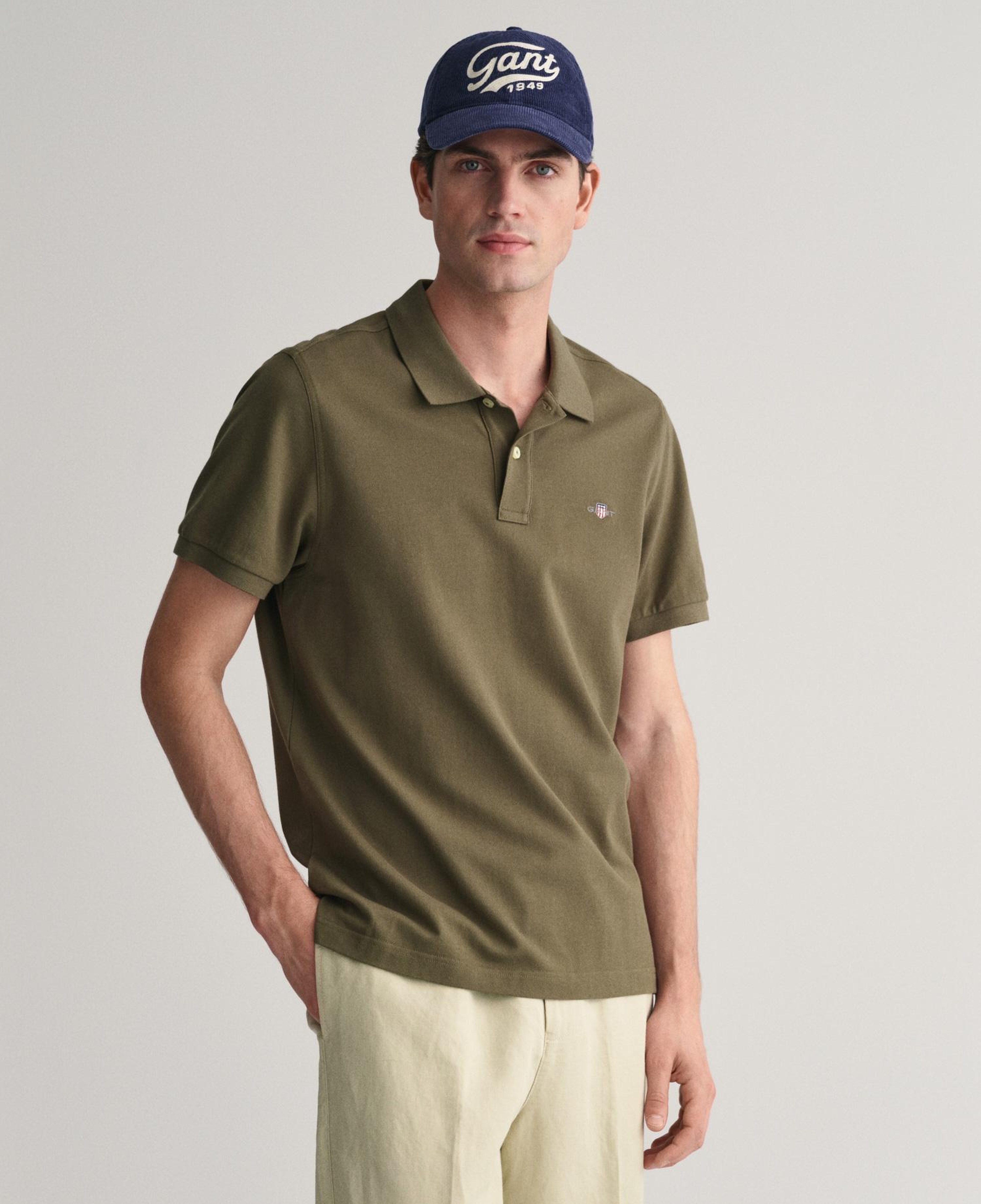 GANT Erkek Yeşil Regular Fit Polo