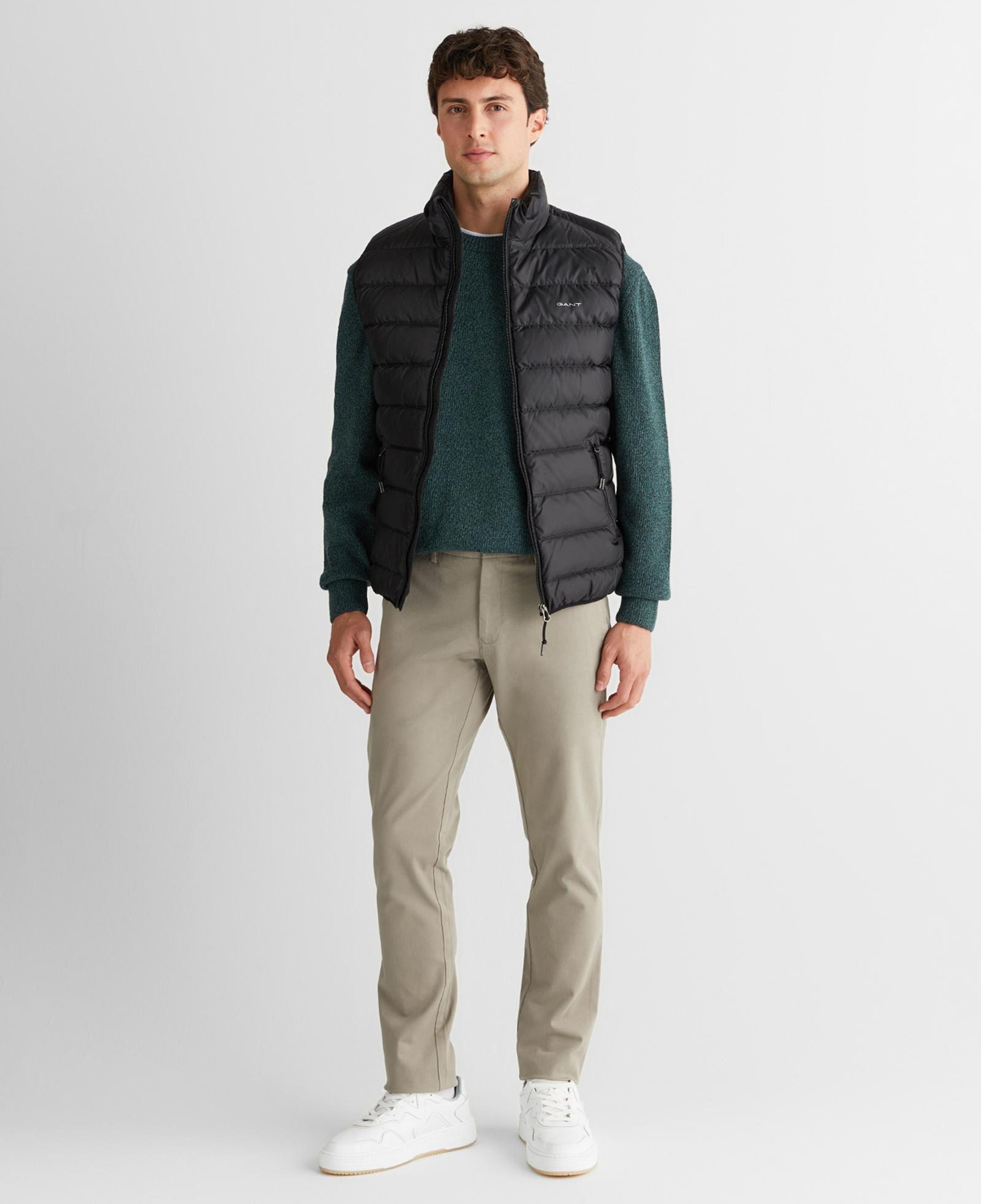 GANT Erkek Siyah Regular Fit Dik Yaka Kaz Tüyü Yelek